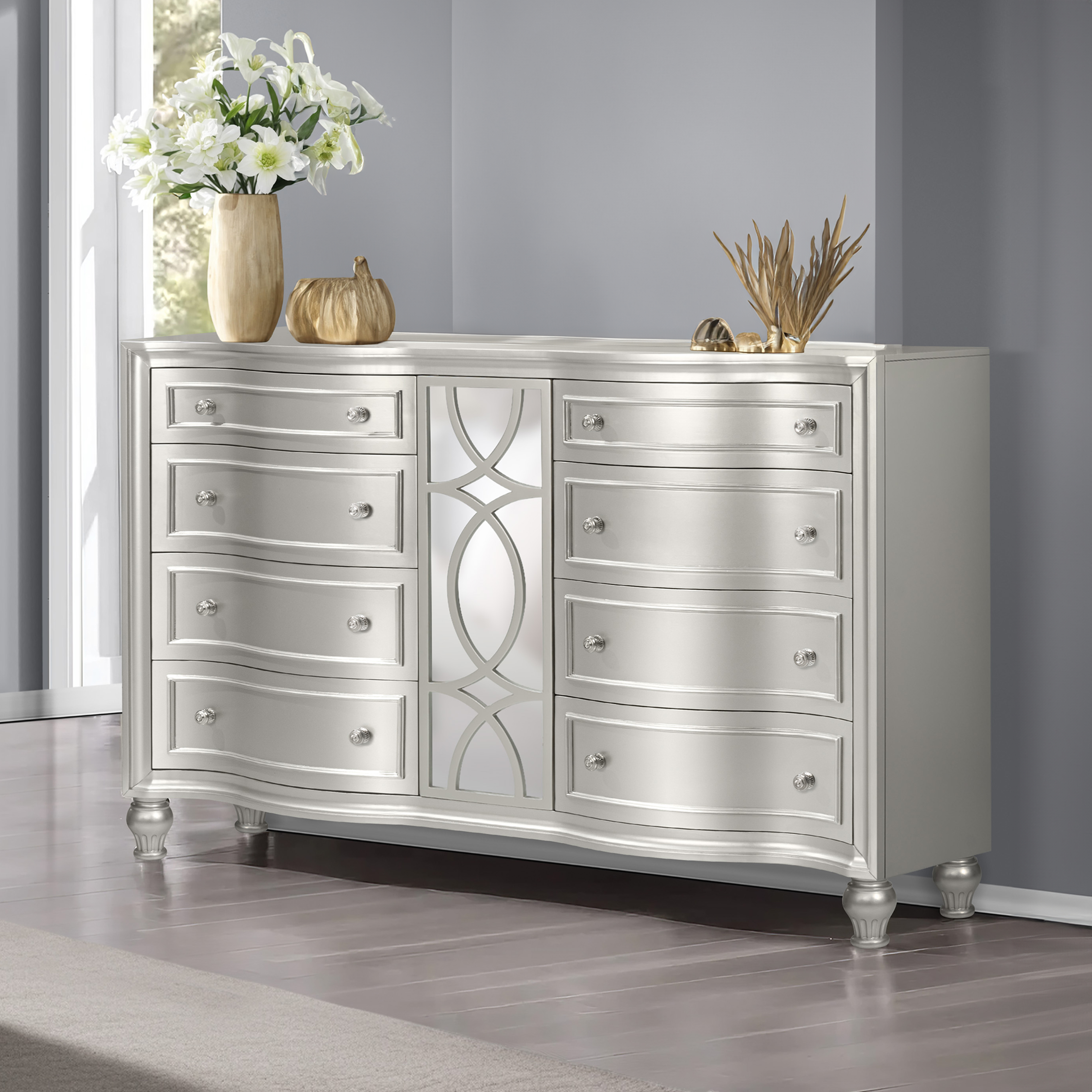 New Classic Furniture Reflections Silver Dresser