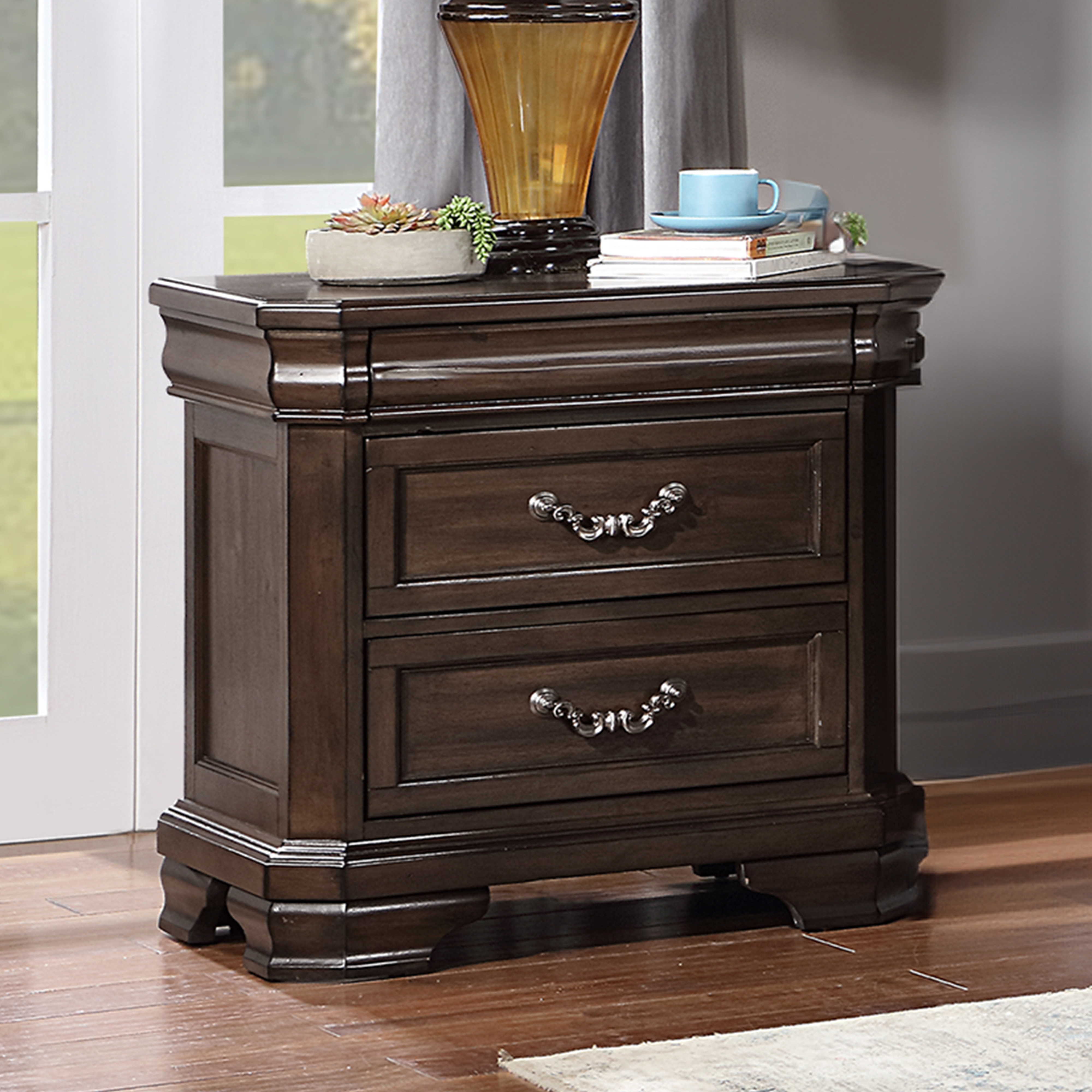 New Classic Furniture Lyndhurst Walnut Brown Nightstand