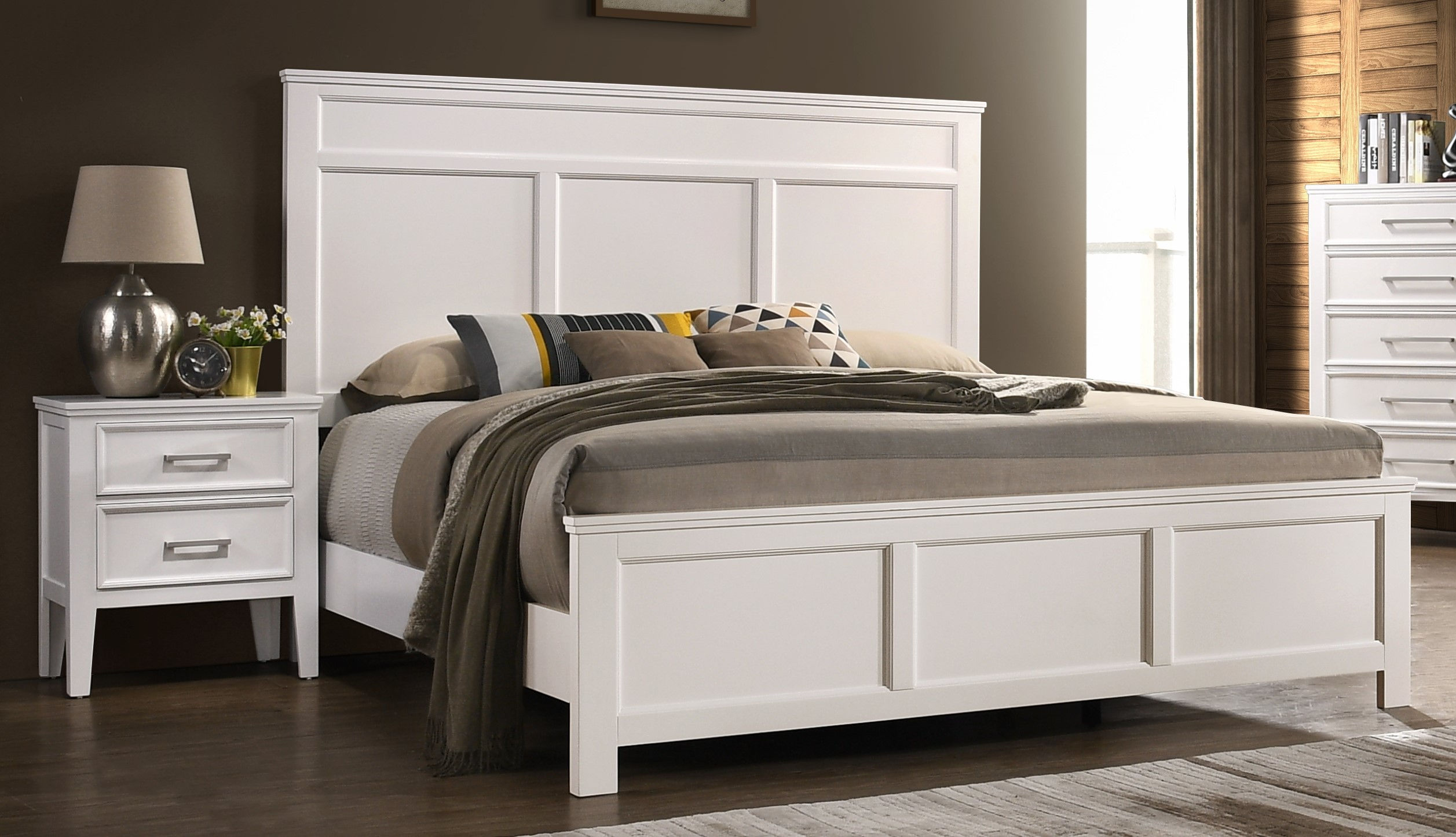 New Classic Furniture Andover White 2pc Kids Bedroom Set with Twin Bed