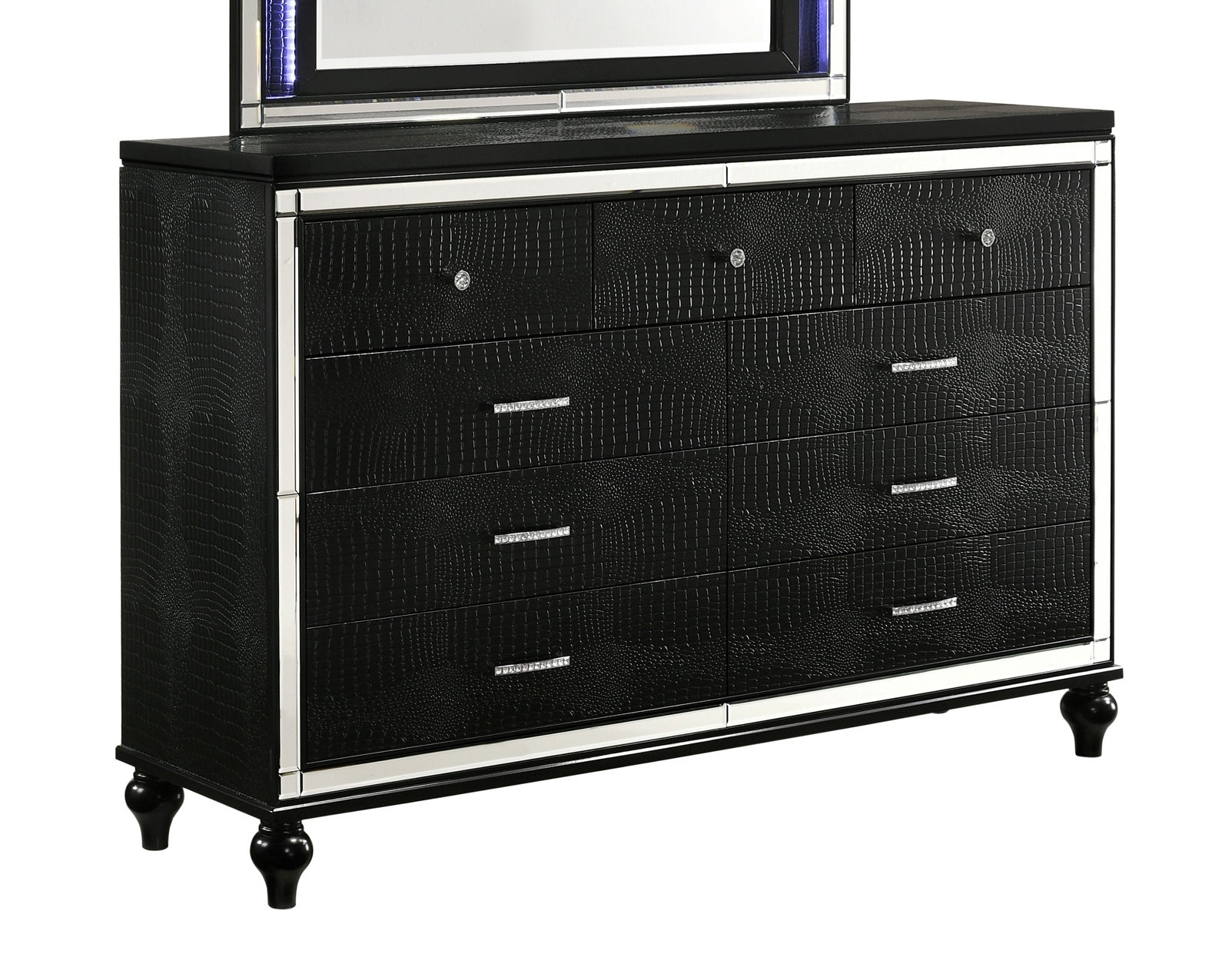 New Classic Furniture Valentino Black Dresser NCF-BA9698B-050 New Classic Furniture Valentino Black Dresser NCF-BA9698B-050