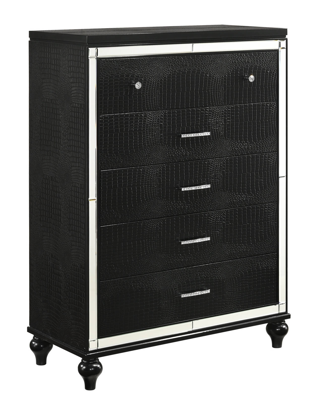 New Classic Furniture Valentino Black Wood Chest NCF-BA9698B-070 New Classic Furniture Valentino Black Wood Chest NCF-BA9698B-070
