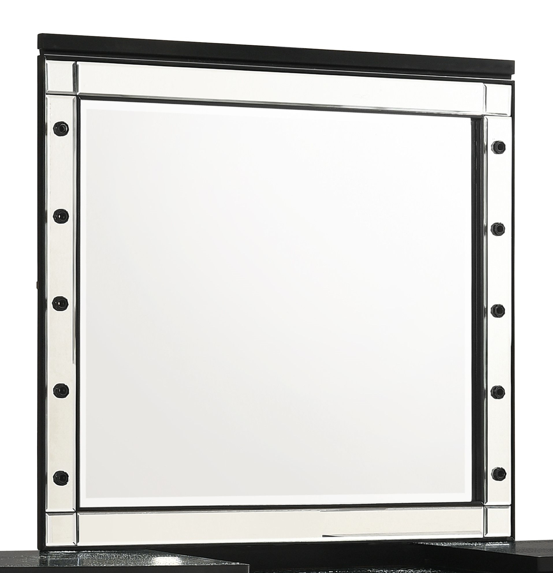 Valentino Vanity Table Mirror (Bulbs Not Included)-Black