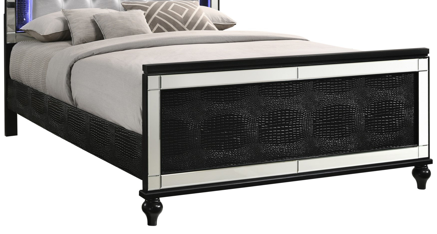 Valentino 4/6 F Footboard & Slats - Black