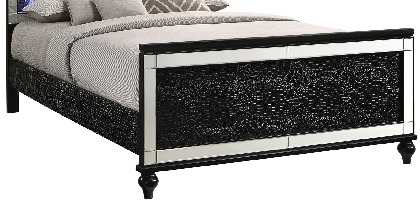 Valentino 3/3 T Footboard & Slats - Black