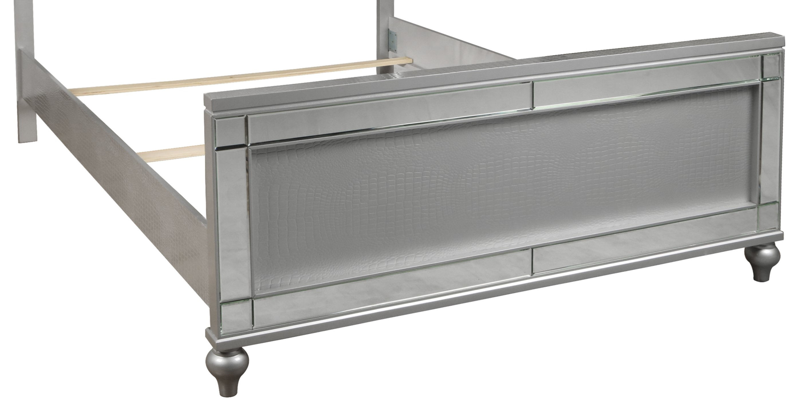 Valentino 6/6-6/0 K Footboard & Slats-Silver