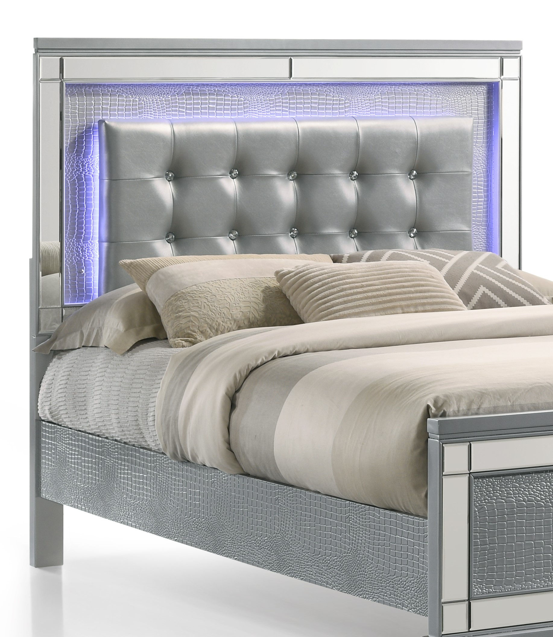 Valentino 4/6 F Headboard - Silver