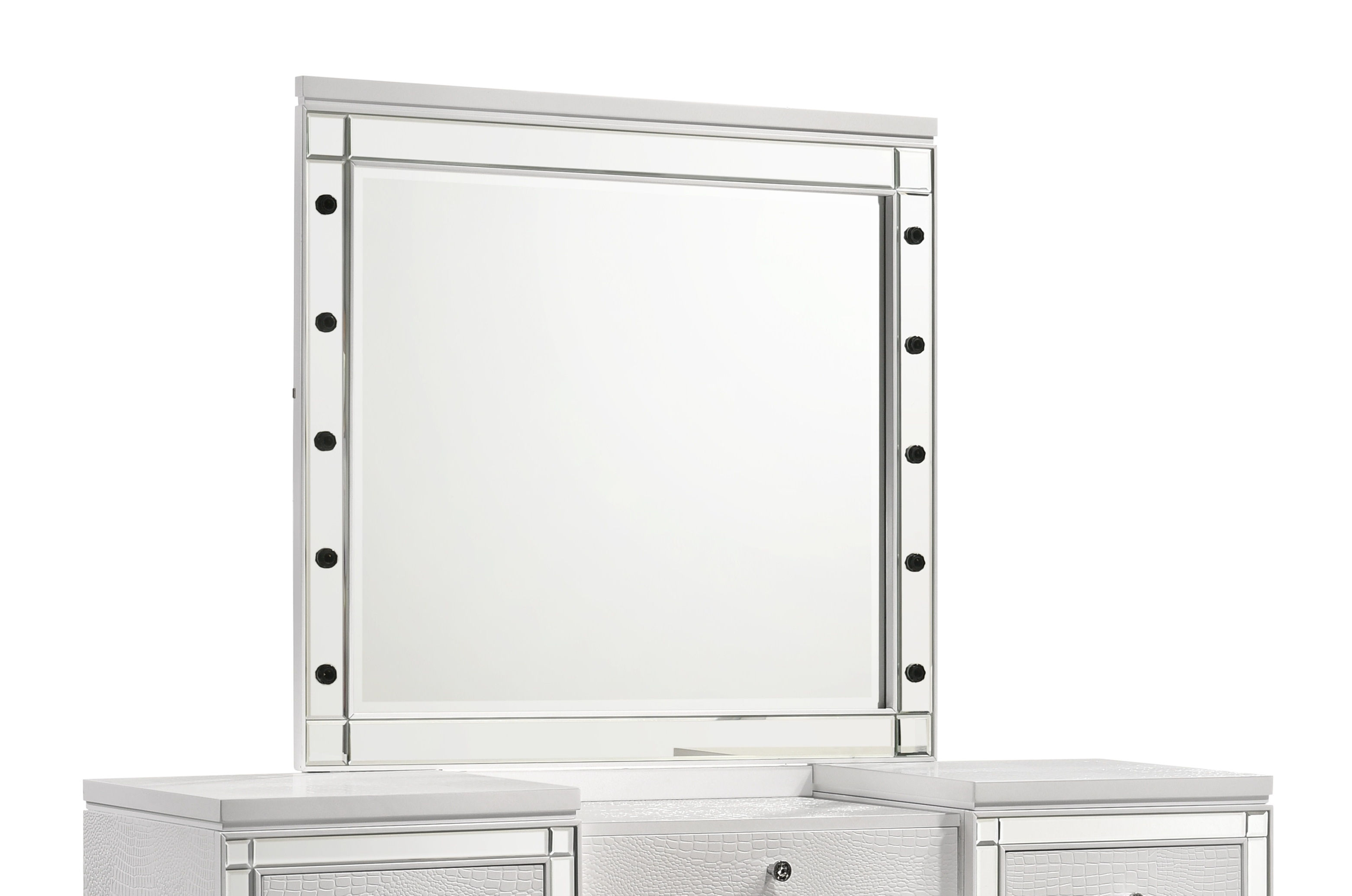 Valentino Vanity Table Mirror (Bulbs Not Included)-White