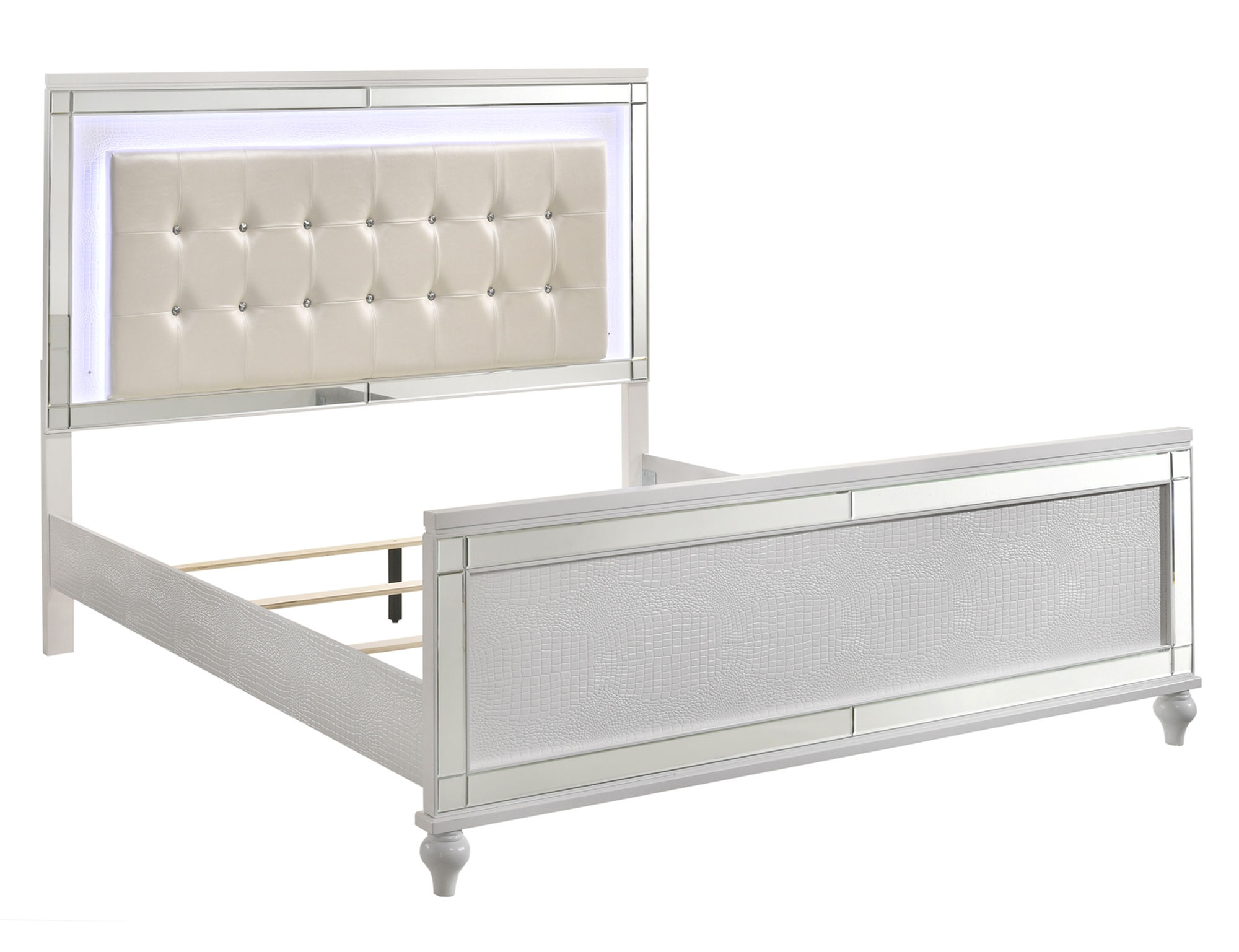 New Classic Furniture Valentino White Cal King Bed NCF-BA9698W-CK-BED