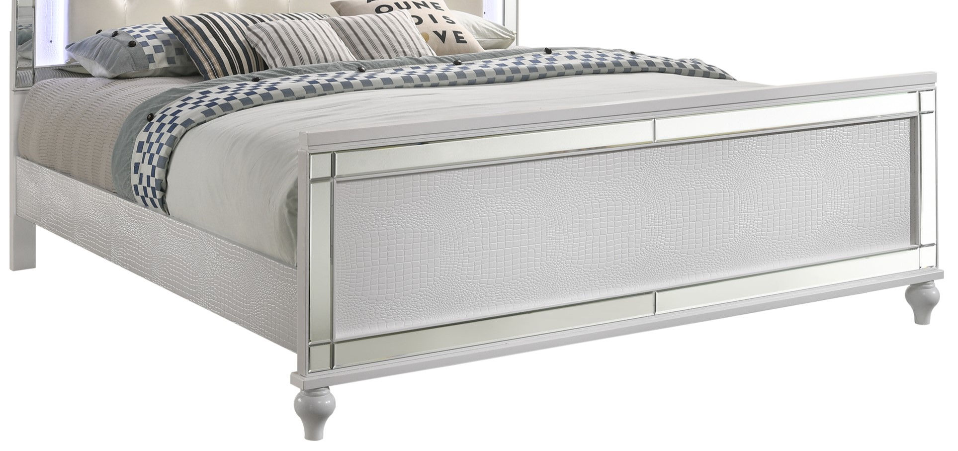 Valentino 5/0 Q Footboard & Slats-White