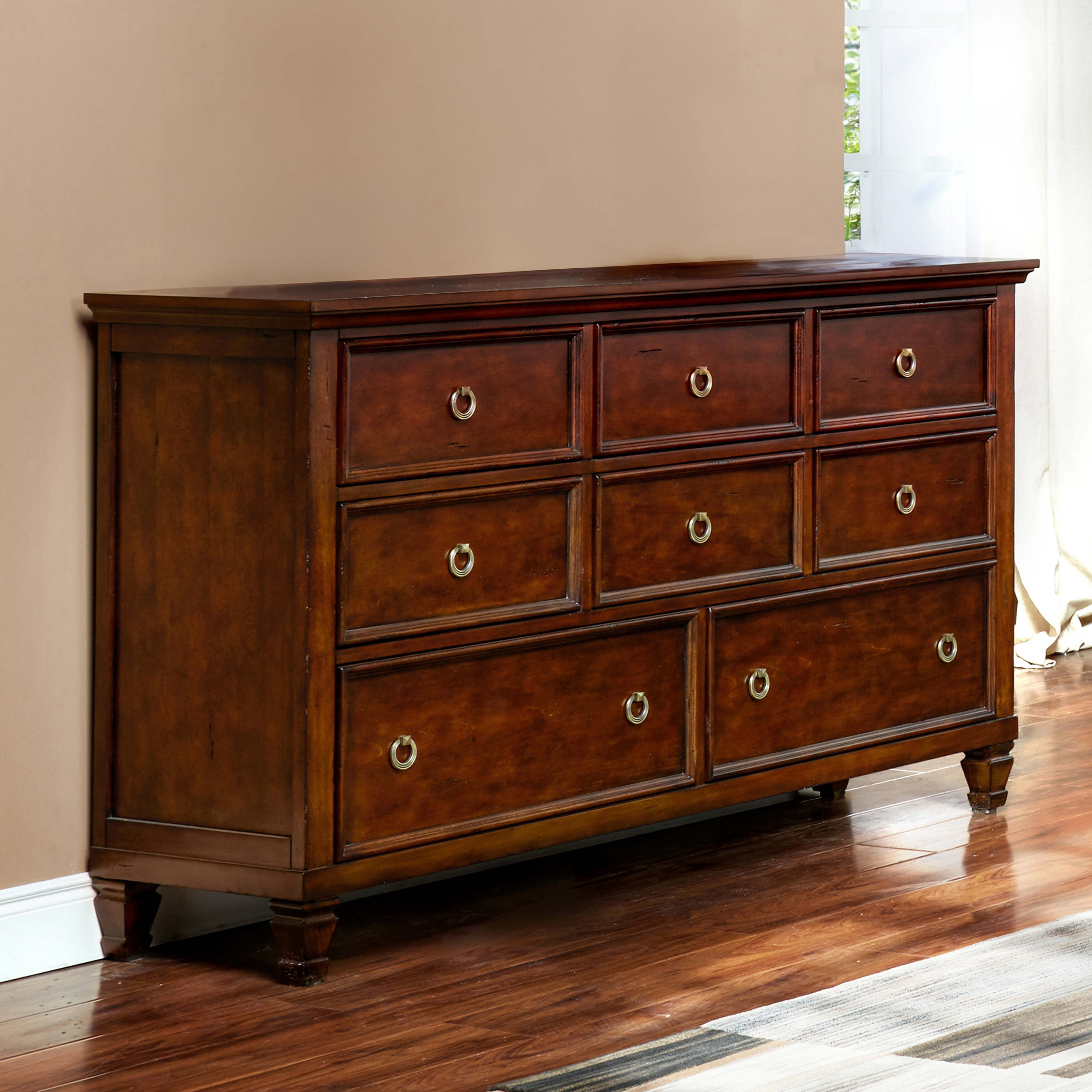 New Classic Furniture Tamarack Brown Cherry Dresser