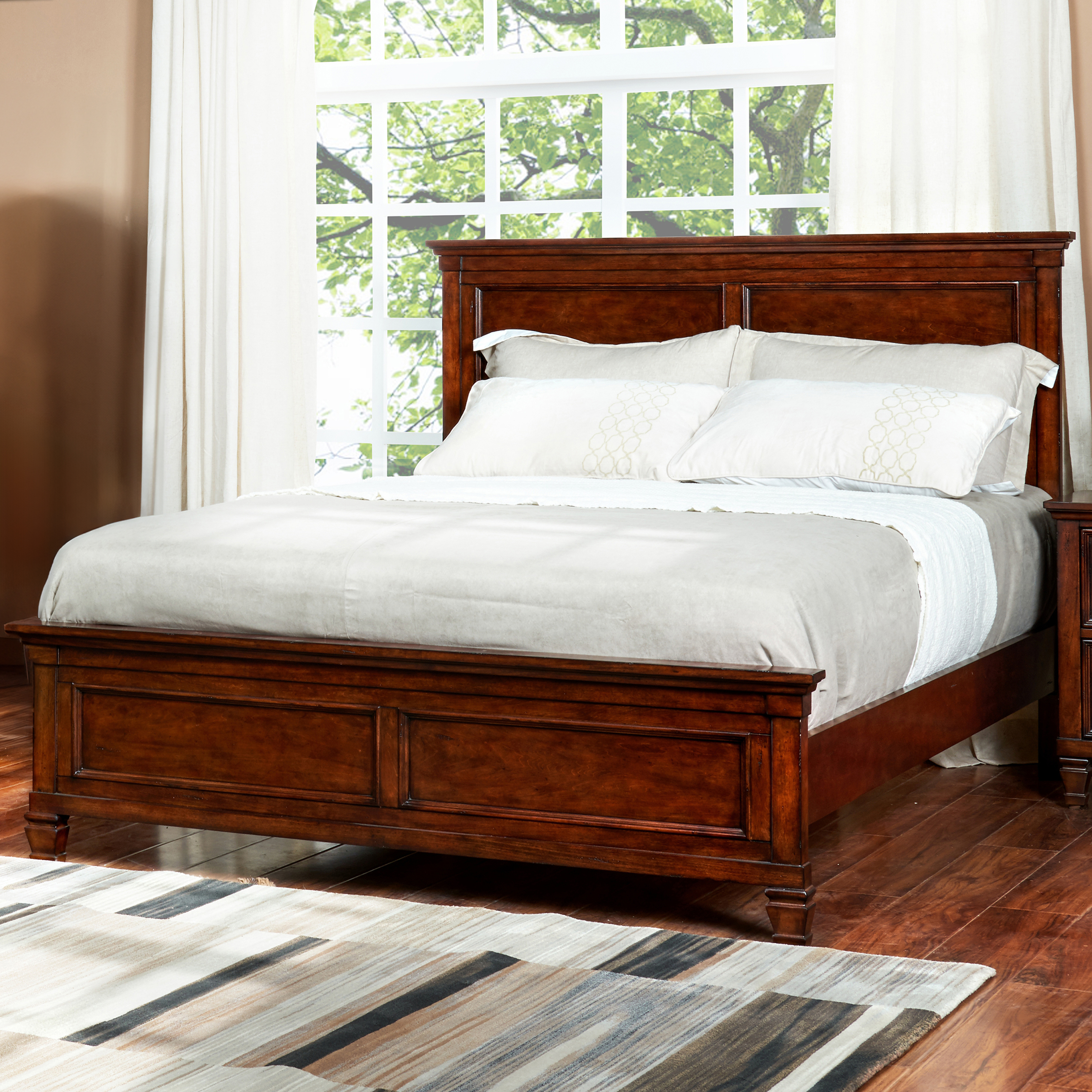 New Classic Furniture Tamarack Brown Cherry Queen Bed