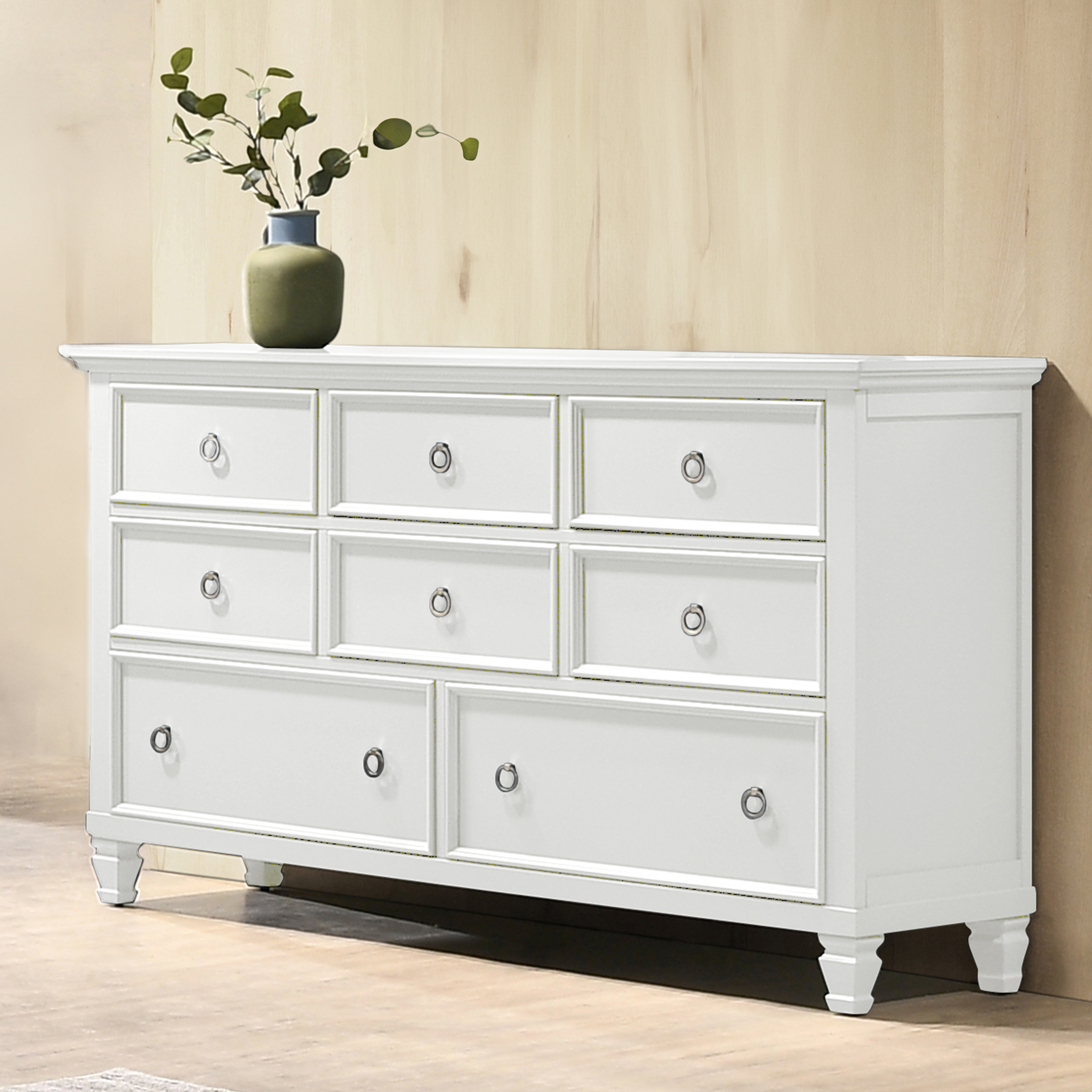 New Classic Furniture Tamarack White Wood Dresser