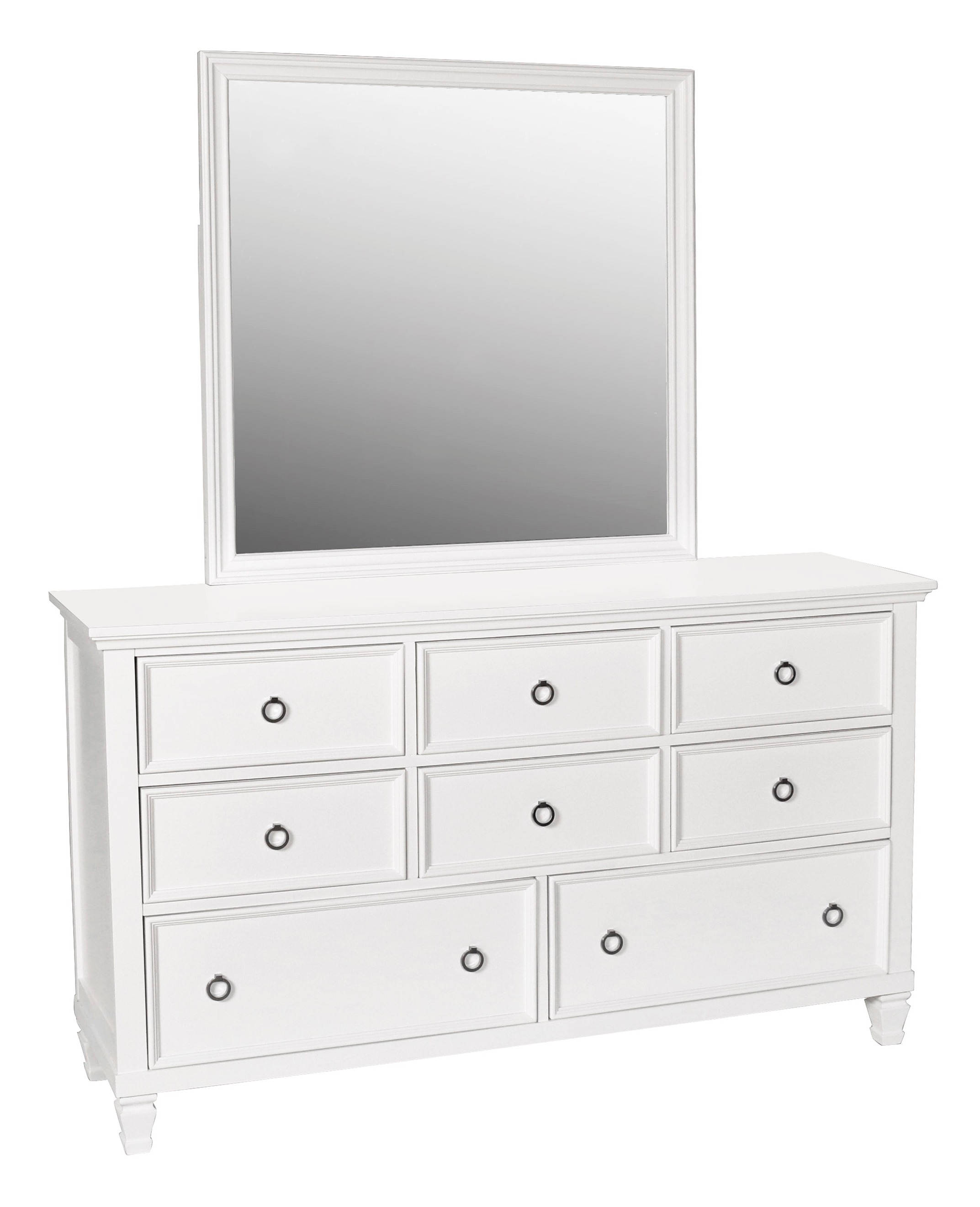 New Classic Furniture Tamarack White Solid Dresser And Mirror