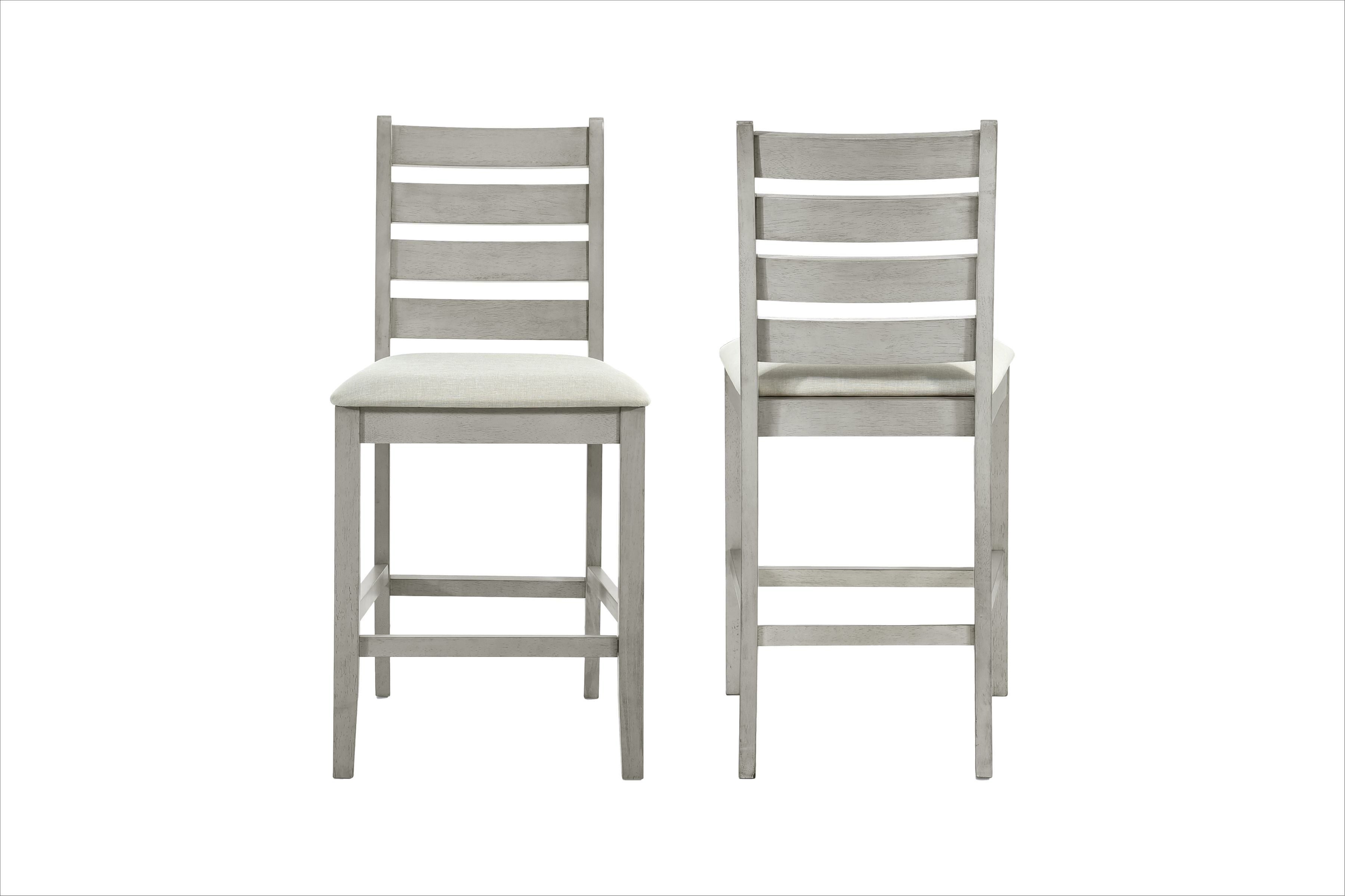 Pascal  Ladderback Counter Chair (2 Per Carton)-Driftwood