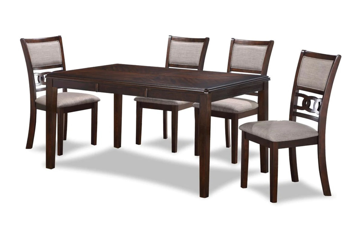 New Classic Furniture Gia Cherry 60 Inch 5pc Dining Set NCF-D1701-160-CHY New Classic Furniture Gia Cherry 60 Inch 5pc Dining Set NCF-D1701-160-CHY