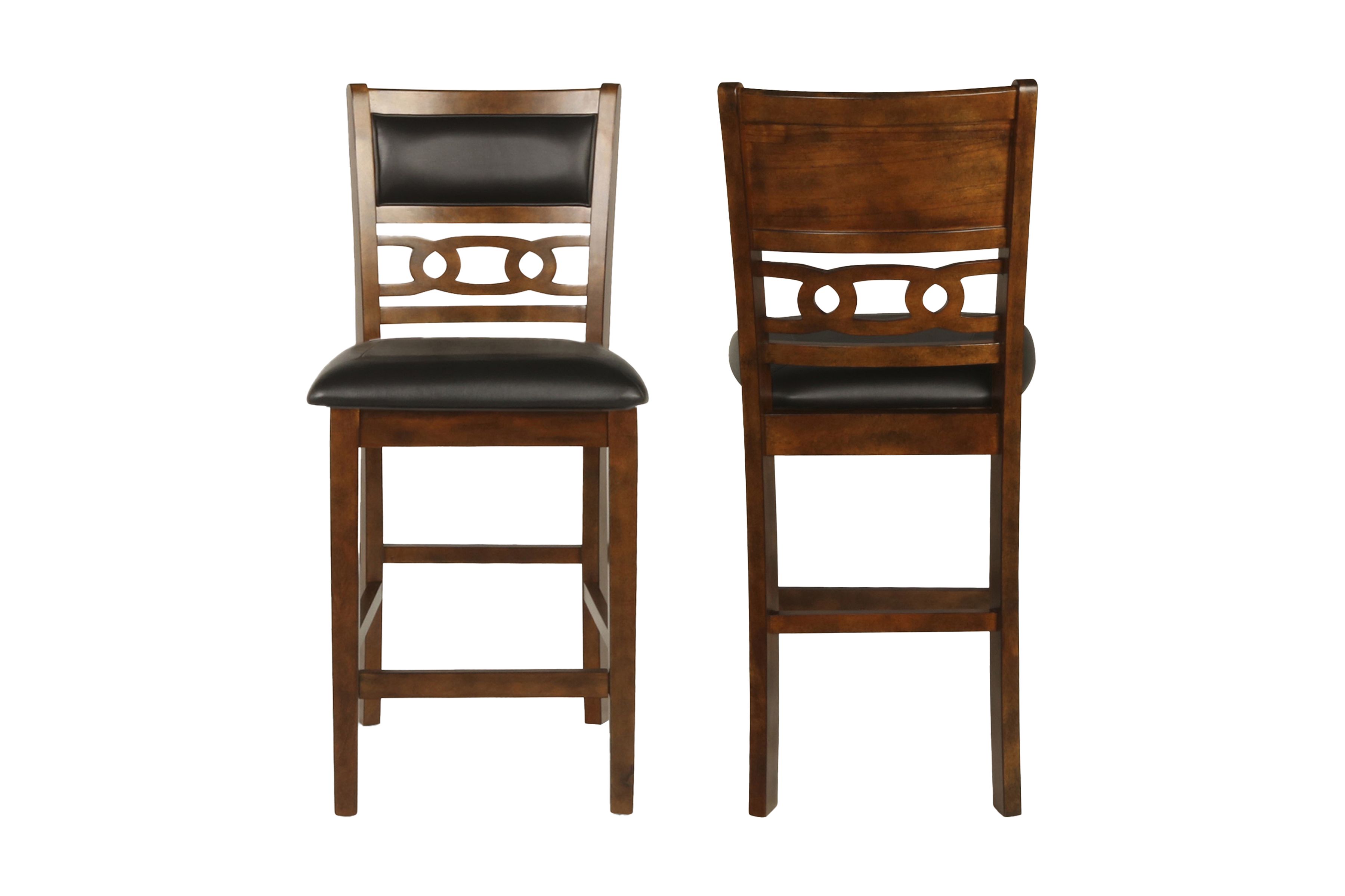 2 New Classic Furniture Gia Brown Counter Height Chairs NCF-D1701-22-BRN