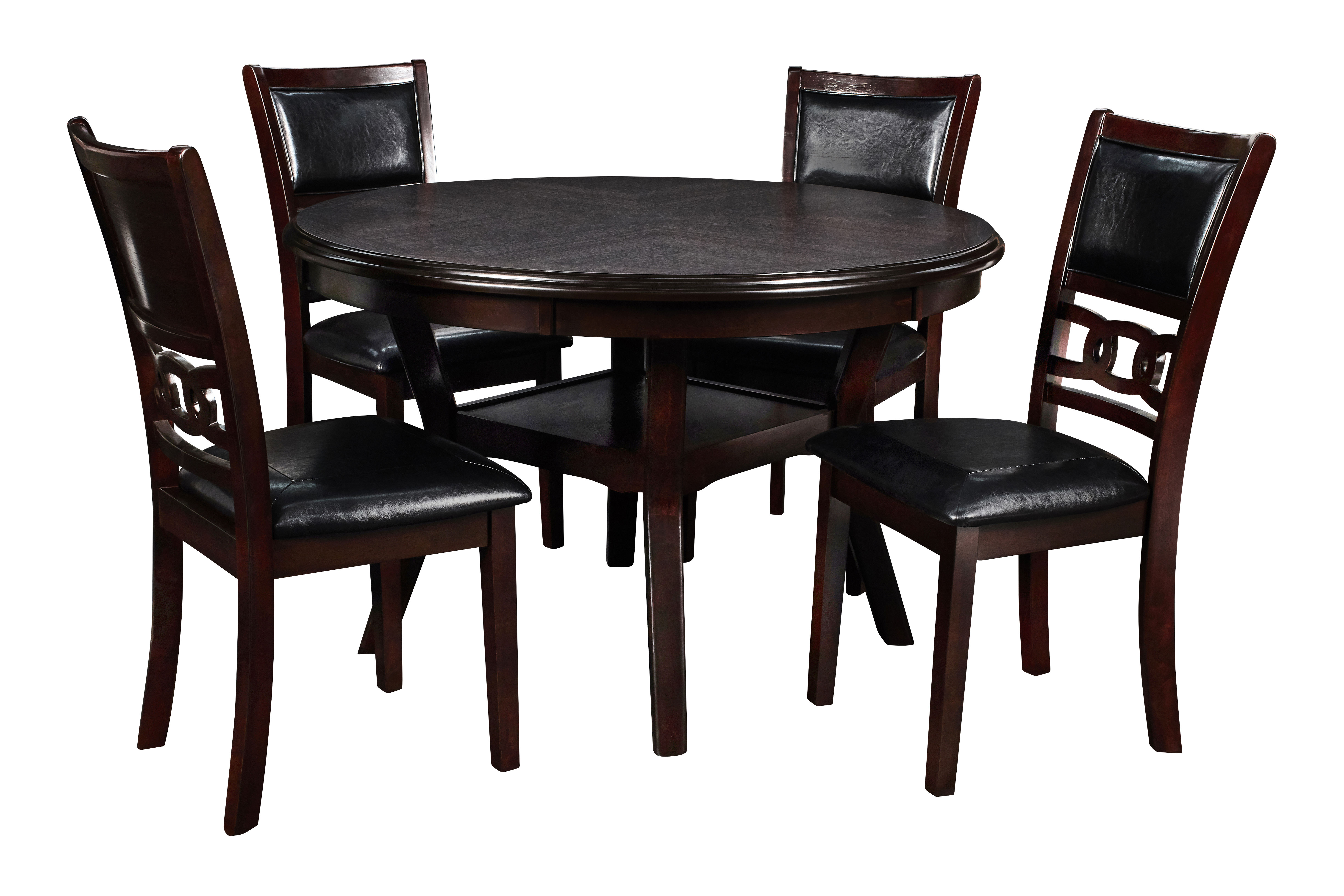 New Classic Furniture Gia Ebony Round 5pc Dining Set NCF-D1701-50S