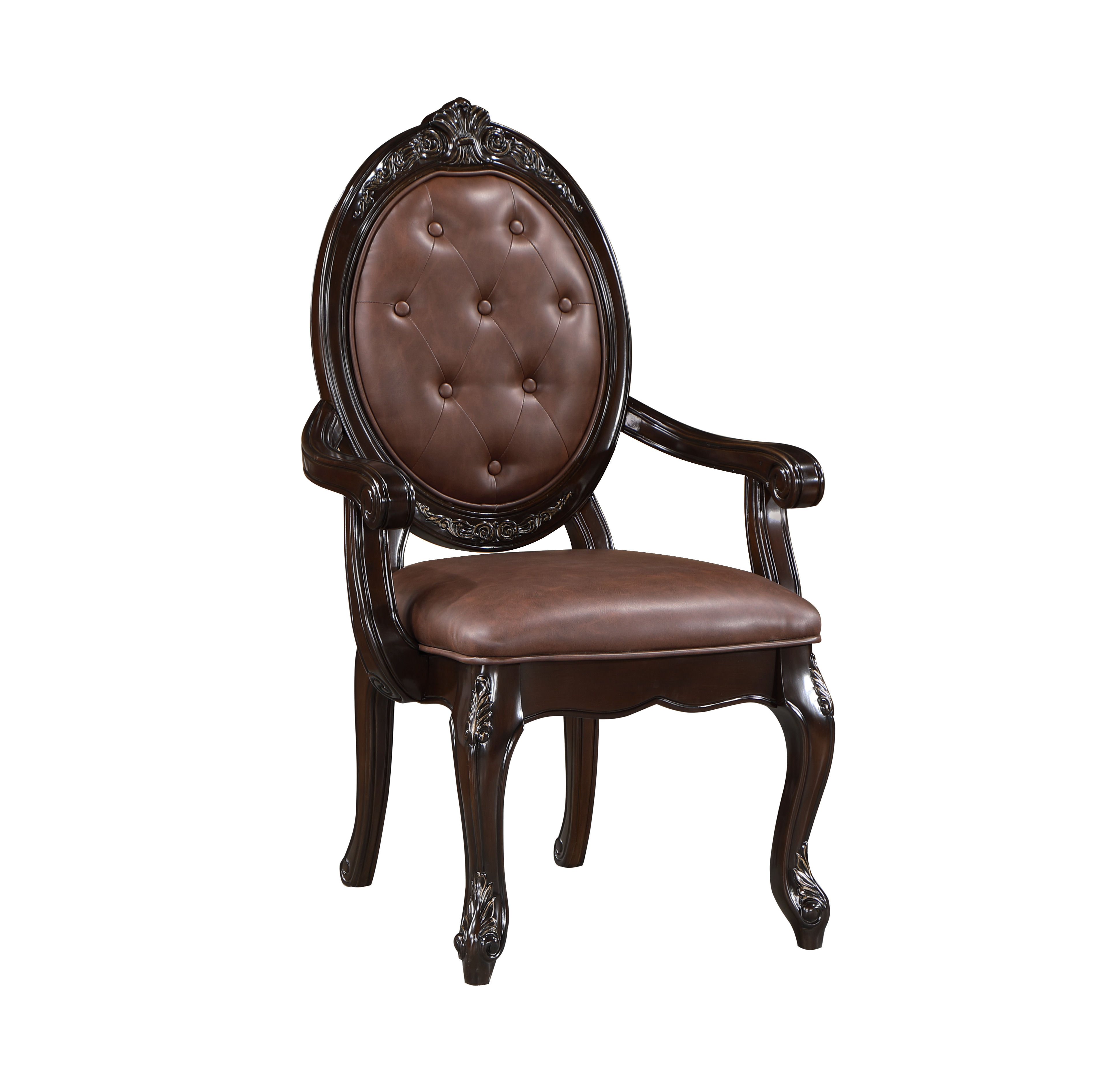 2 New Classic Furniture Palazzo Marina Brown Arm Chairs