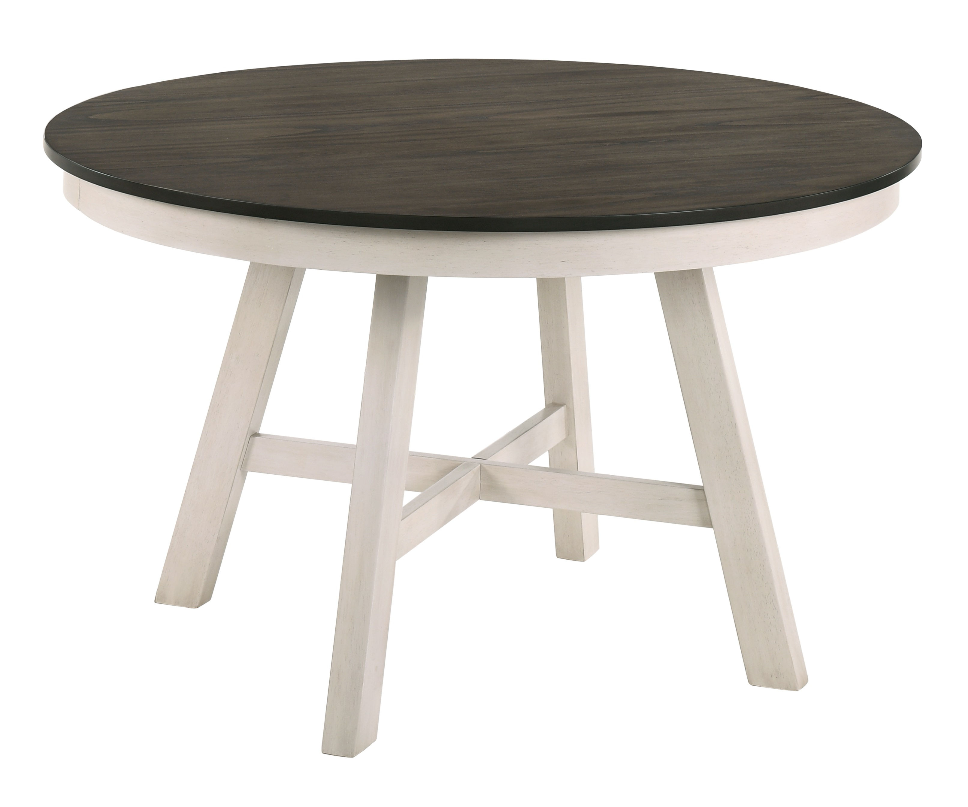 New Classic Furniture Maisie White Brown Round Table NCF-D1903-11