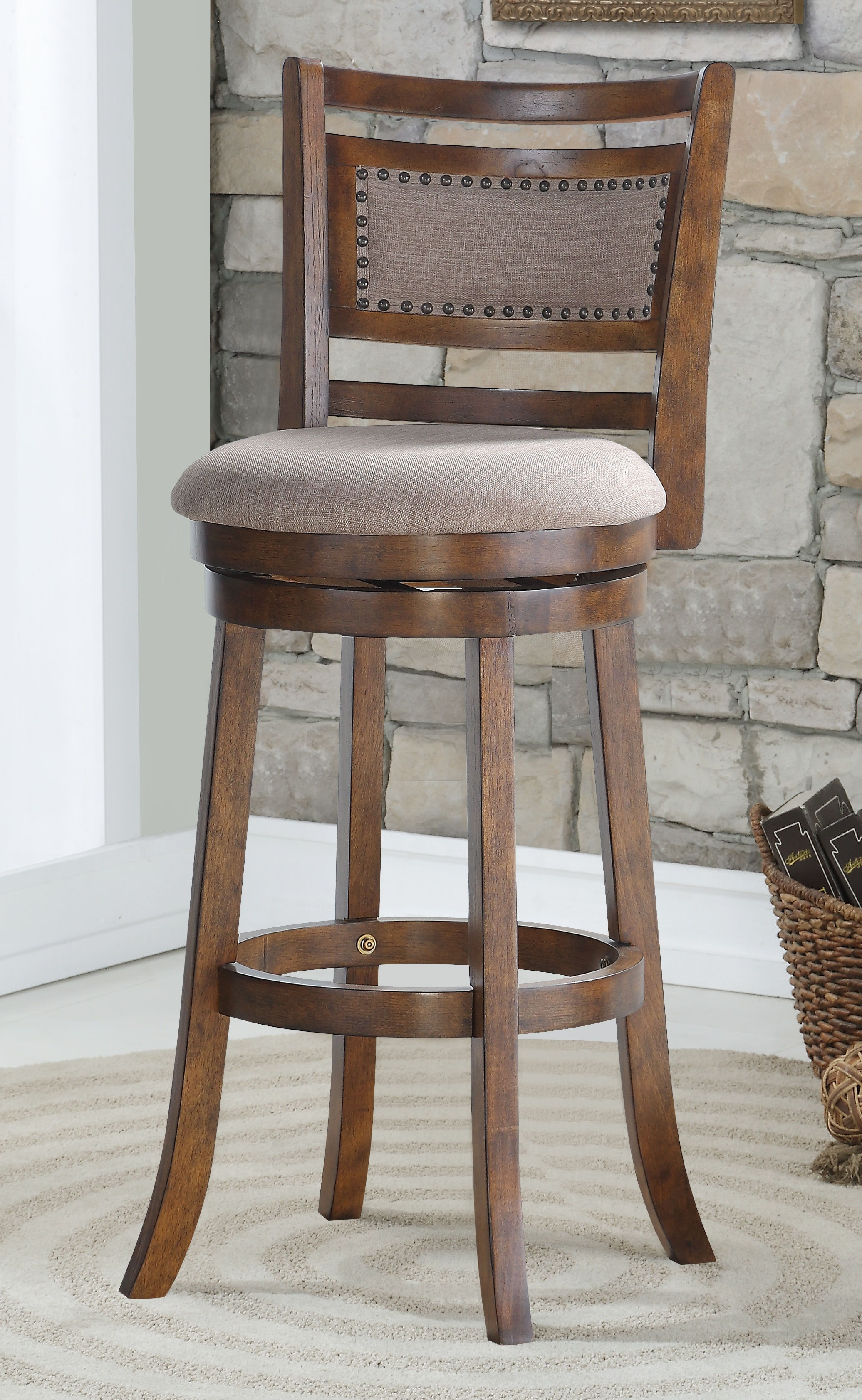 New Classic Furniture Aberdeen Brown 29 Inch Bar Stool