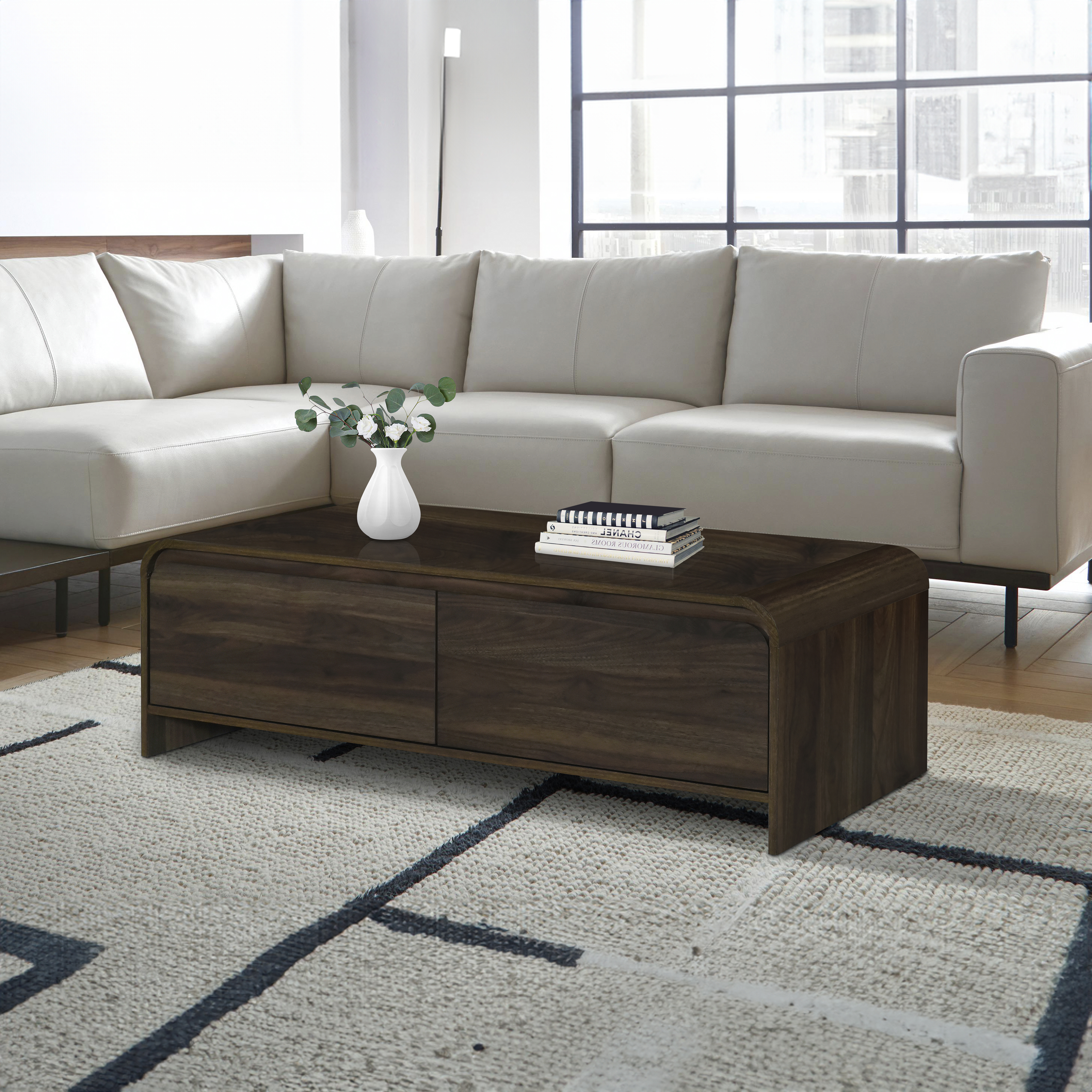New Classic Furniture Mara Walnut Cocktail Table NCF-T3518W-10