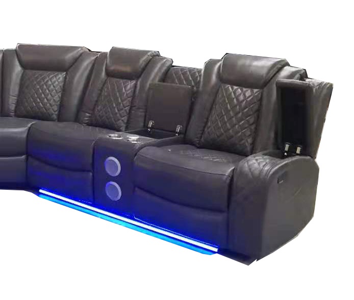 Orion Raf Console Loveseat  W/1 Recliner-Black