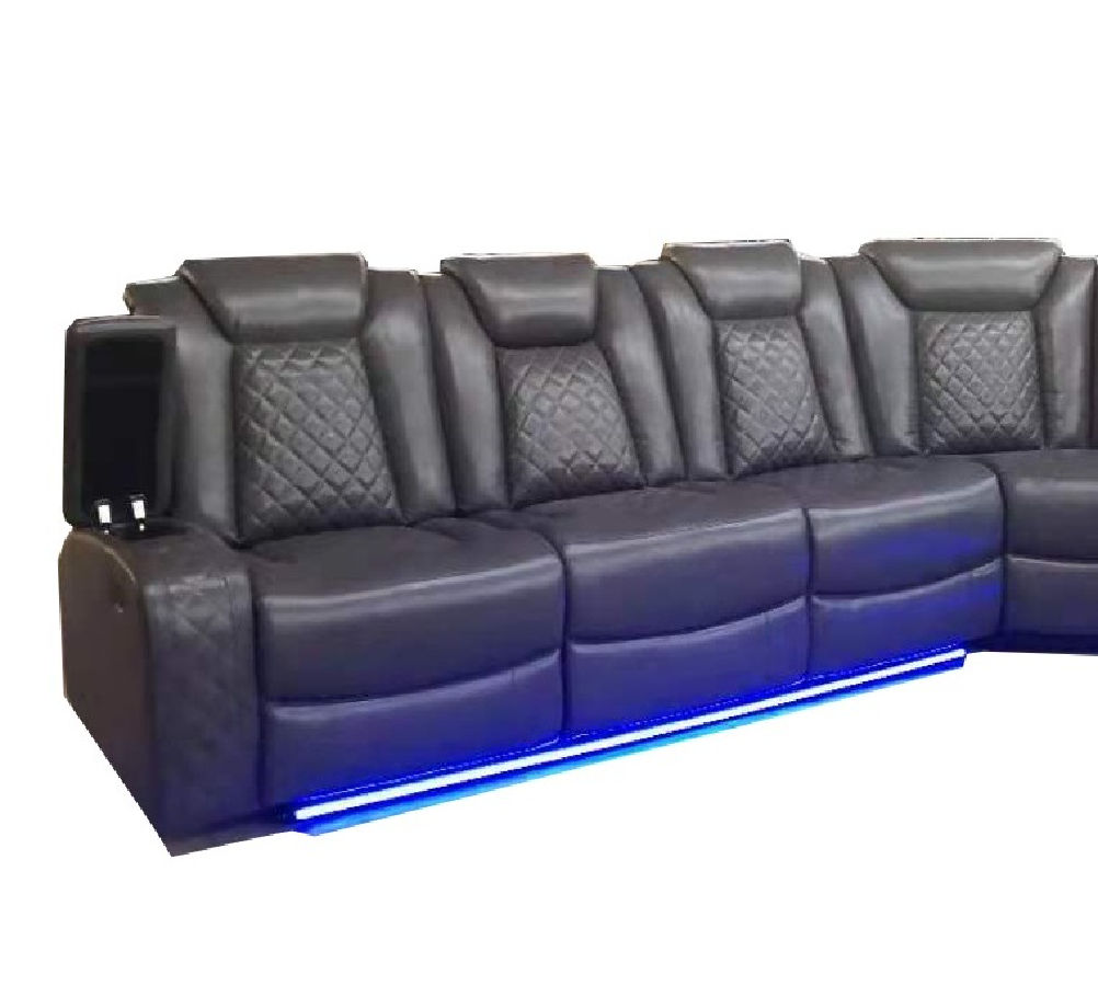 Orion  Laf Sofa W/Dual Recliner-Black