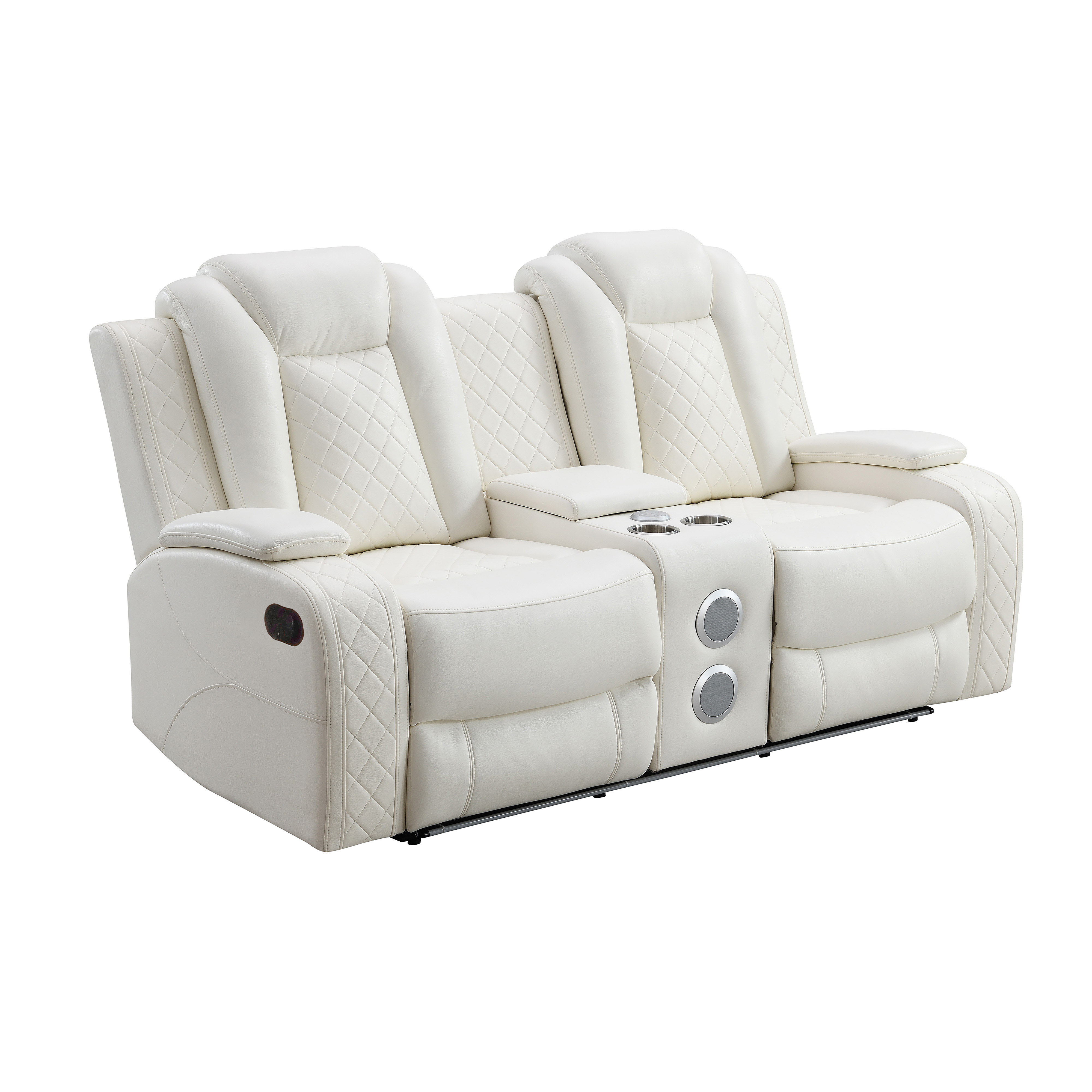 New Classic Furniture Orion White Dual Recliner Console Loveseat NCF-U1769V-25-WHT New Classic Furniture Orion White Dual Recliner Console Loveseat NCF-U1769V-25-WHT
