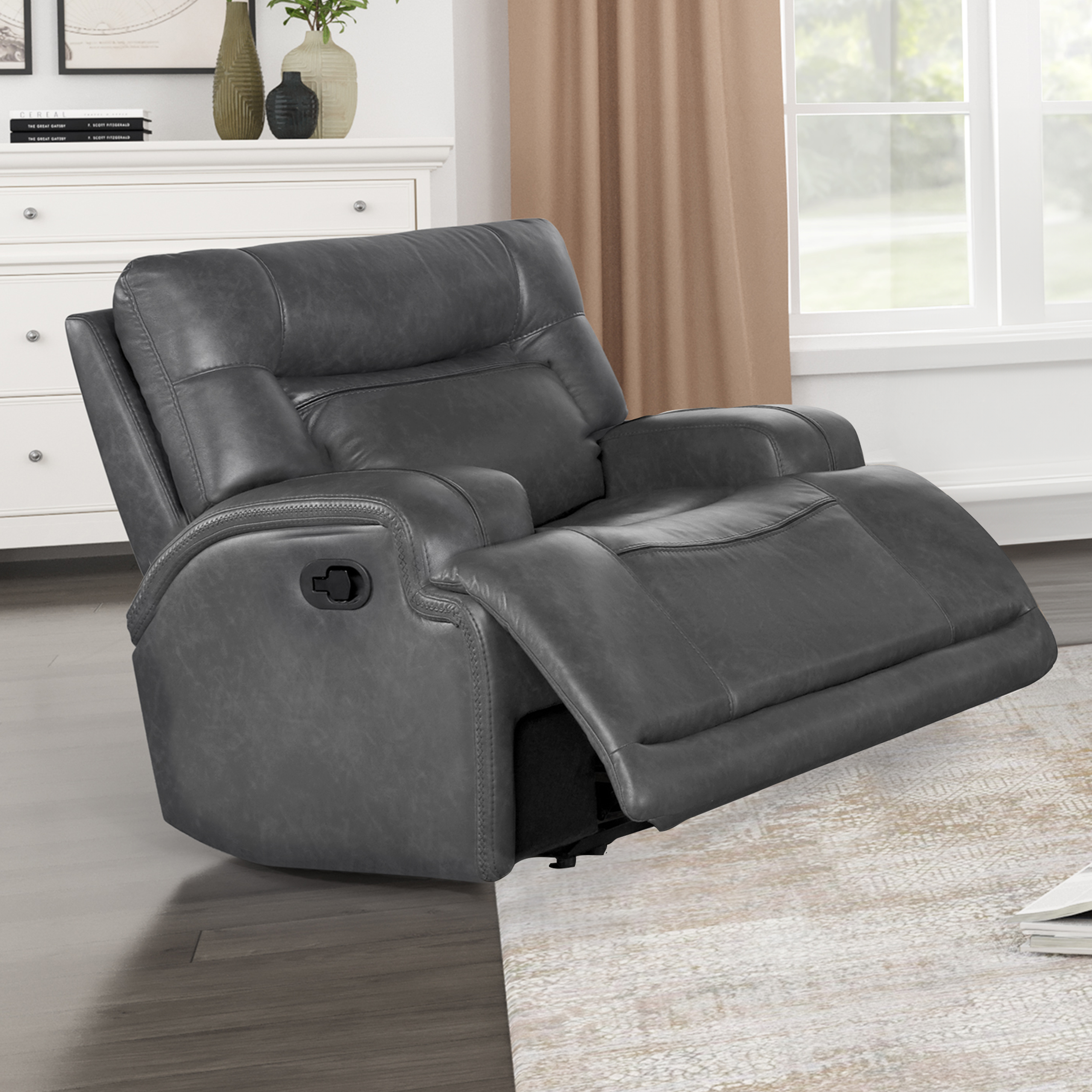New Classic Furniture Titan Gray Glider Recliner