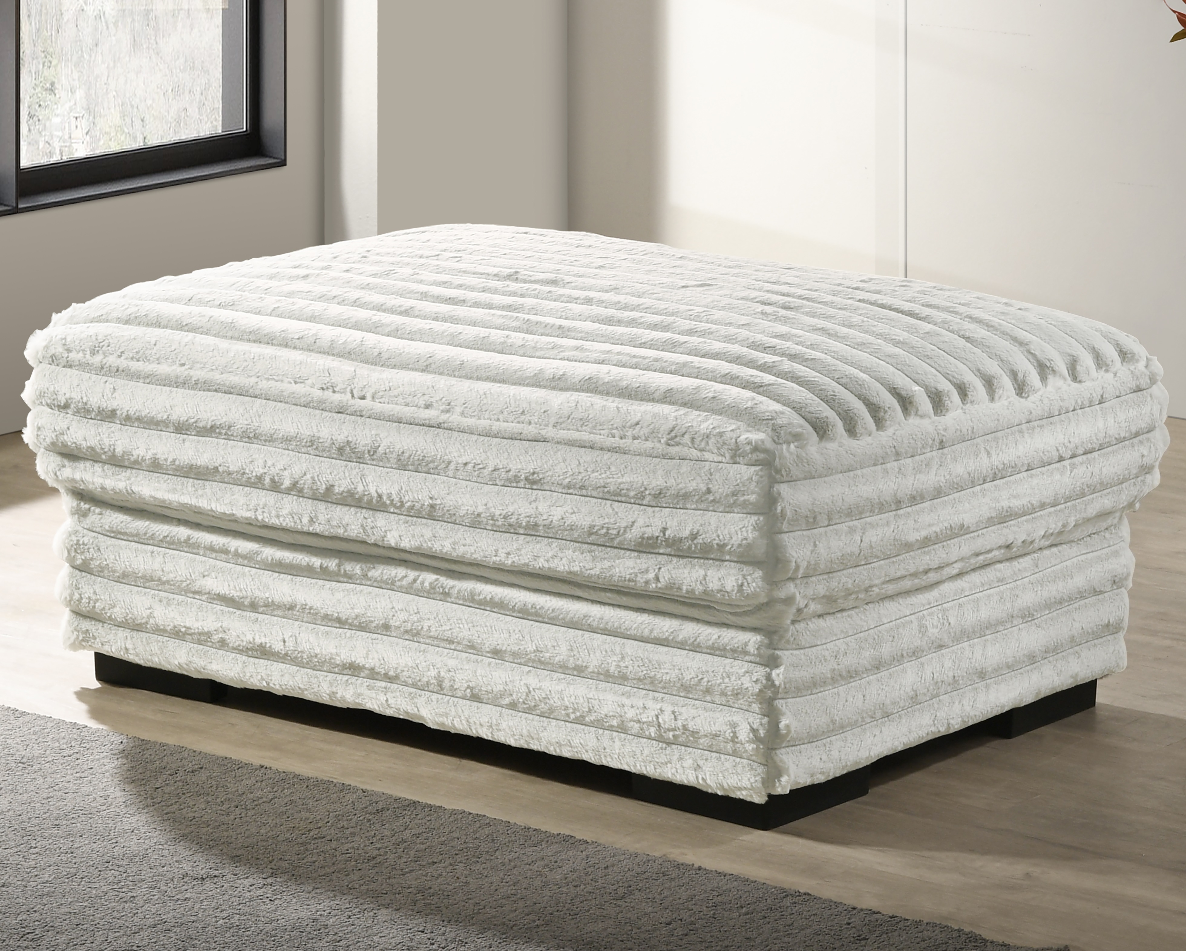New Classic Furniture Embrace White 41 Inch Ottoman