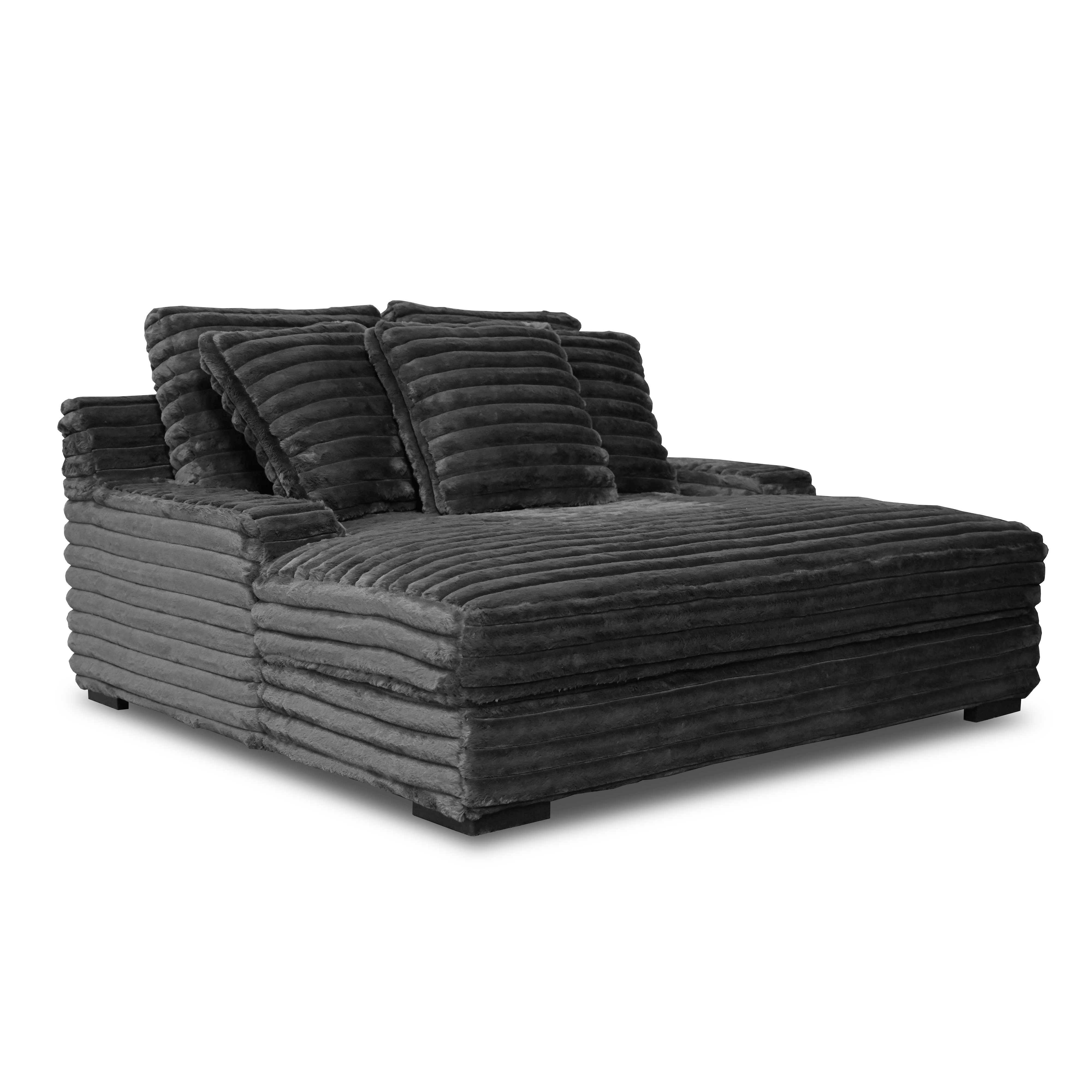 New Classic Furniture Embrace Charcoal Dual Chaise Lounge NCF-U5482-27-BLK
