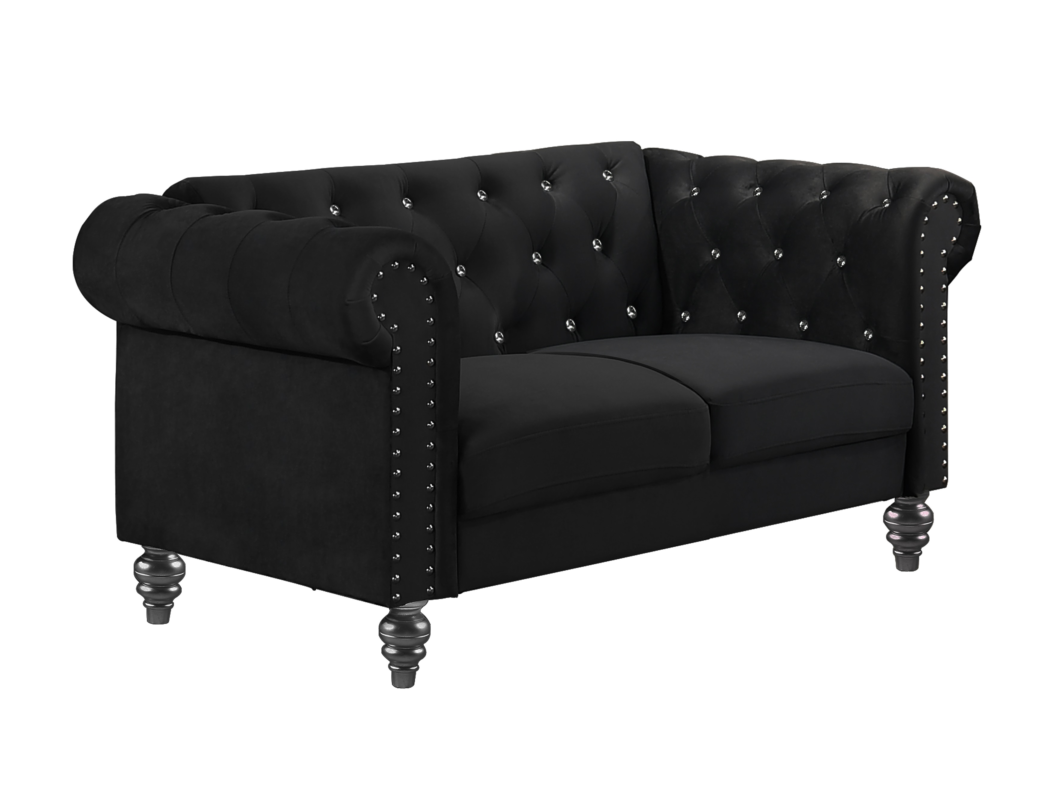New Classic Furniture Emma Black Crystal Loveseat NCF-UKD13-20-BLKC New Classic Furniture Emma Black Crystal Loveseat NCF-UKD13-20-BLKC