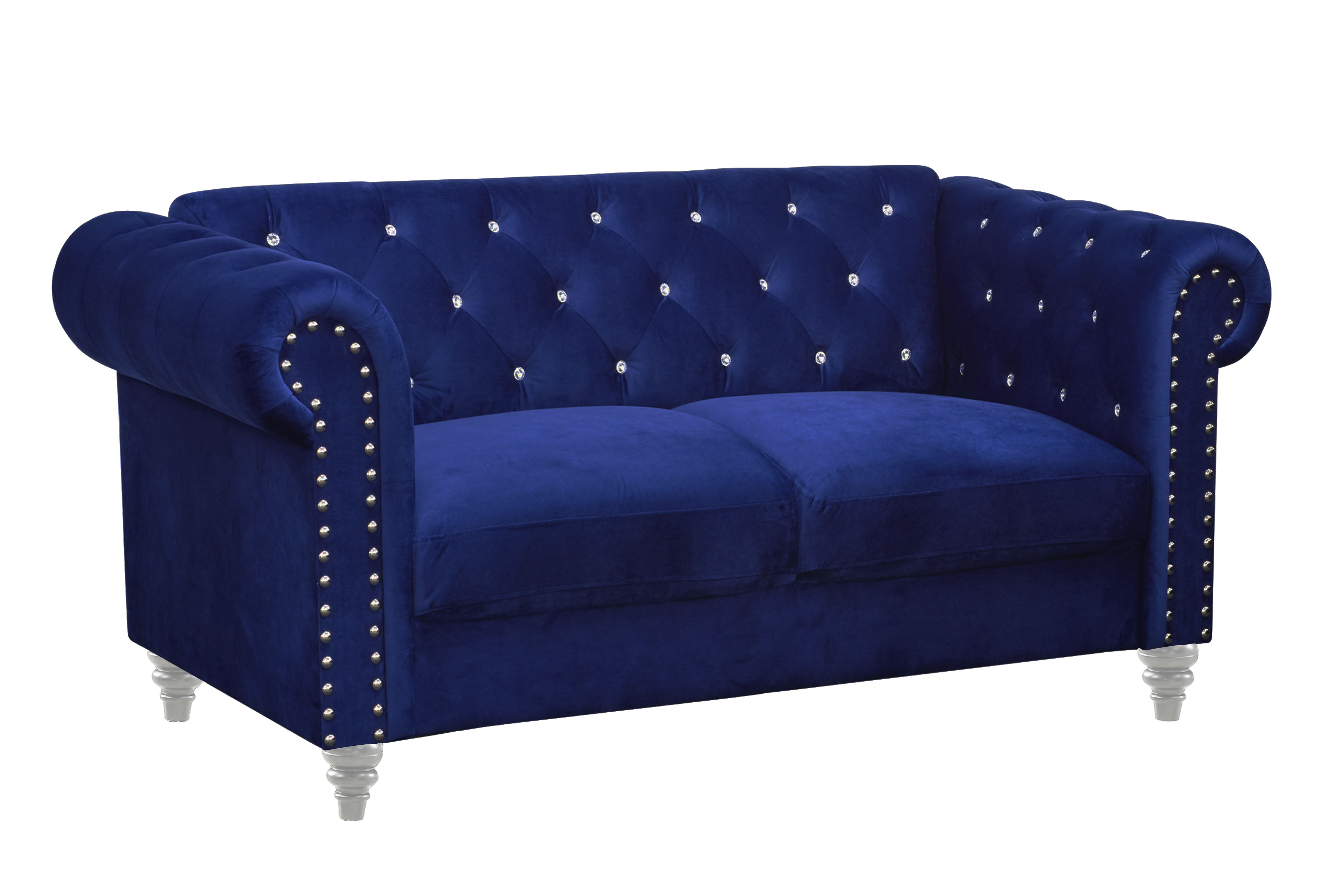 New Classic Furniture Emma Royal Blue 3pc Living Room Set