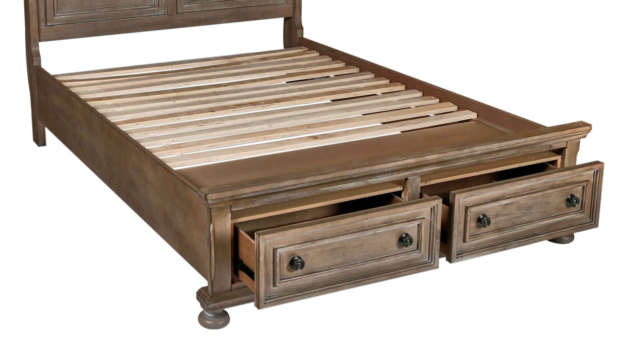 Allegra 4/6 F Storage Footboard & Slats-Pewter