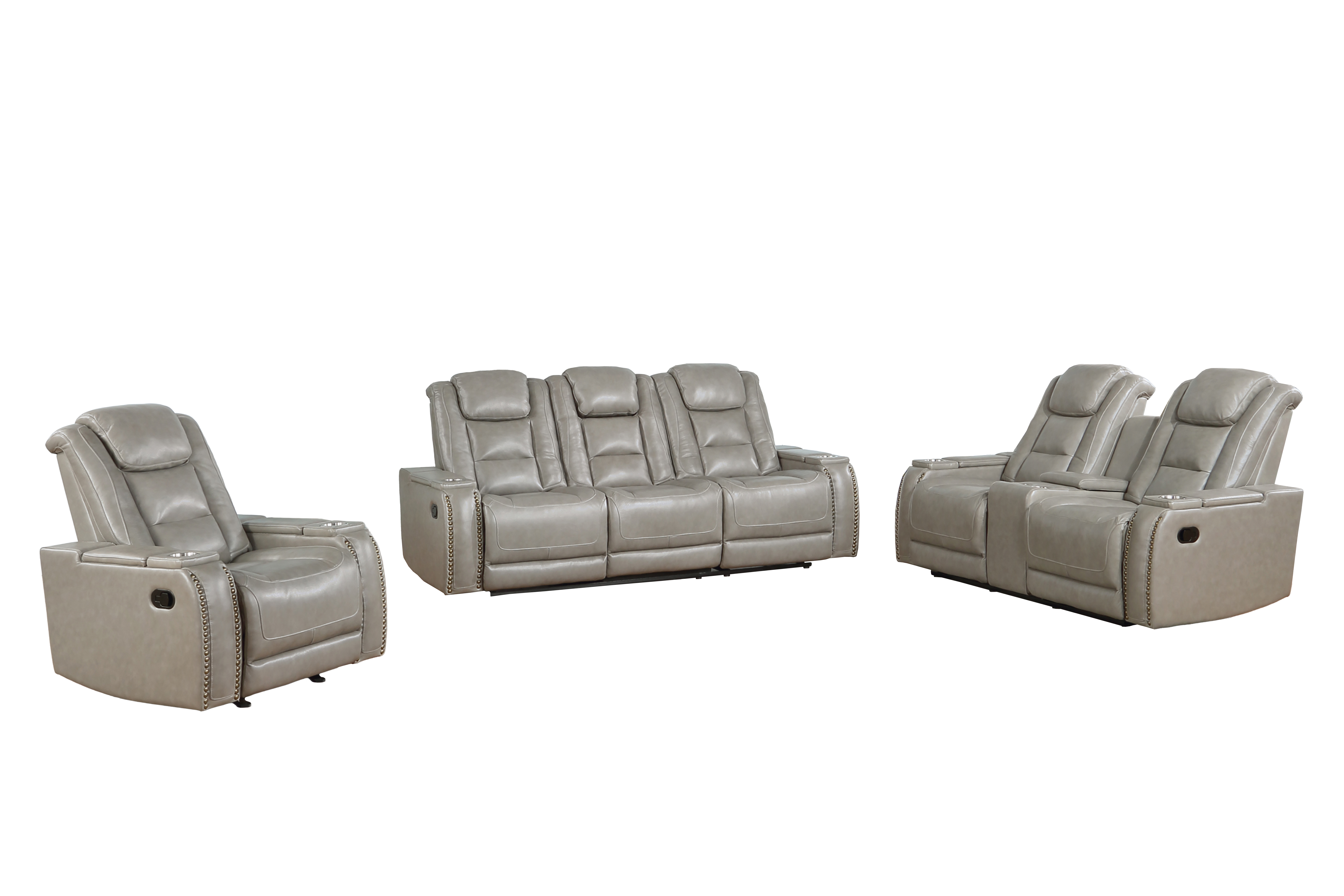 New Classic Furniture Breckenridge Il Gray 3pc Living Room Set NCF-26-L3183A-3NP New Classic Furniture Breckenridge Il Gray 3pc Living Room Set NCF-26-L3183A-3NP