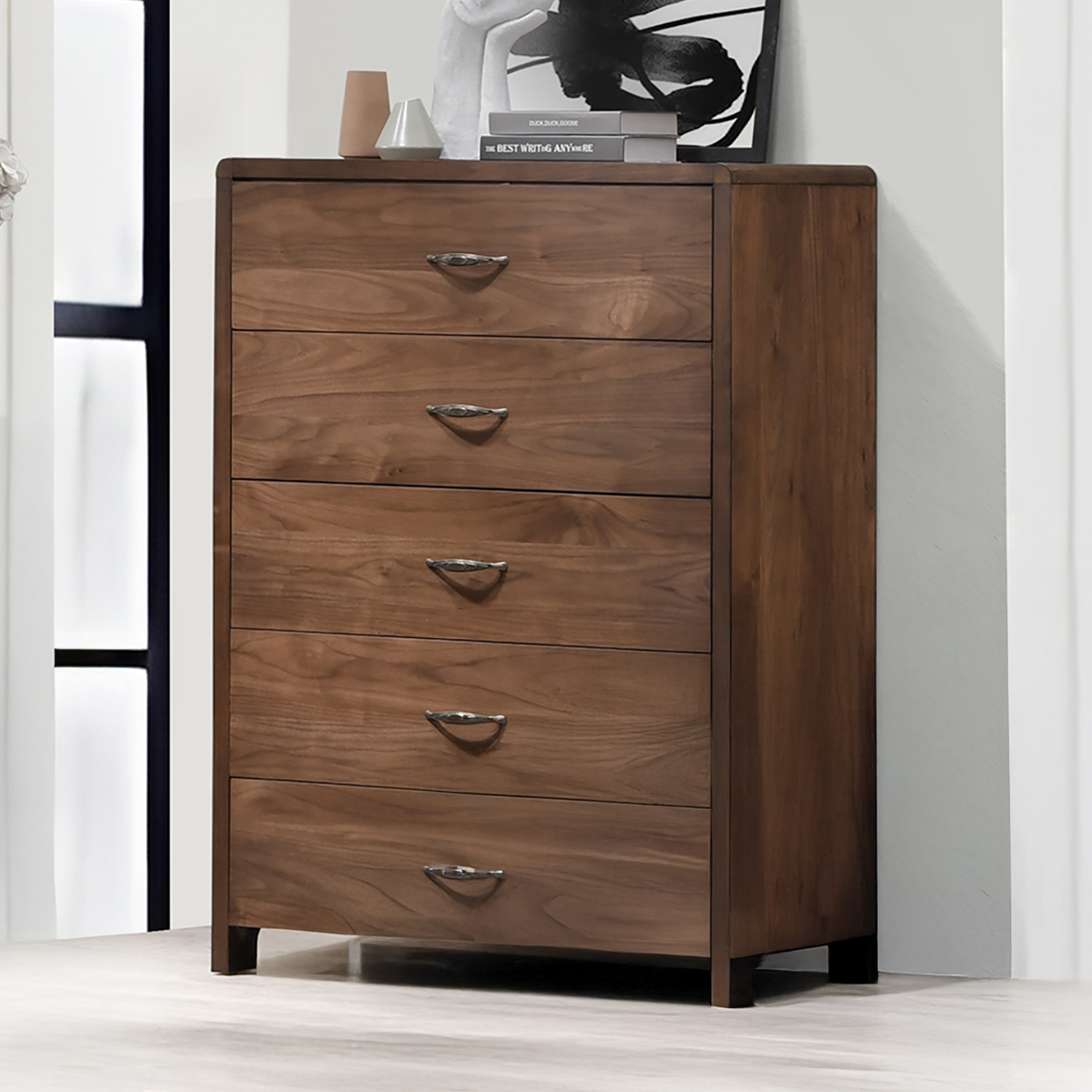 New Classic Furniture Camber Brown 5 Drawer Chest