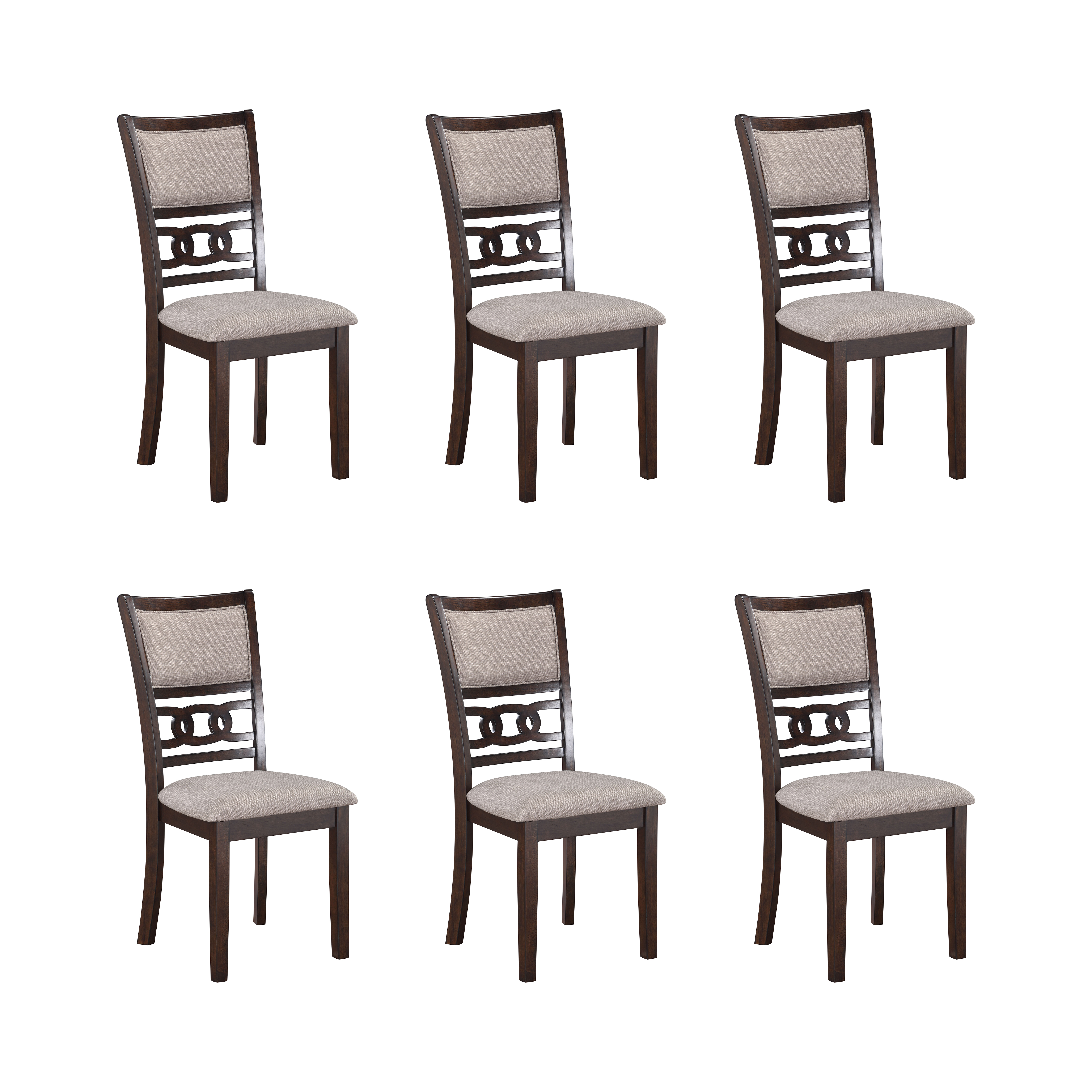 6 New Classic Furniture Gia Cherry Dining Chairs NCF-EC-S-40-1701-6CC2