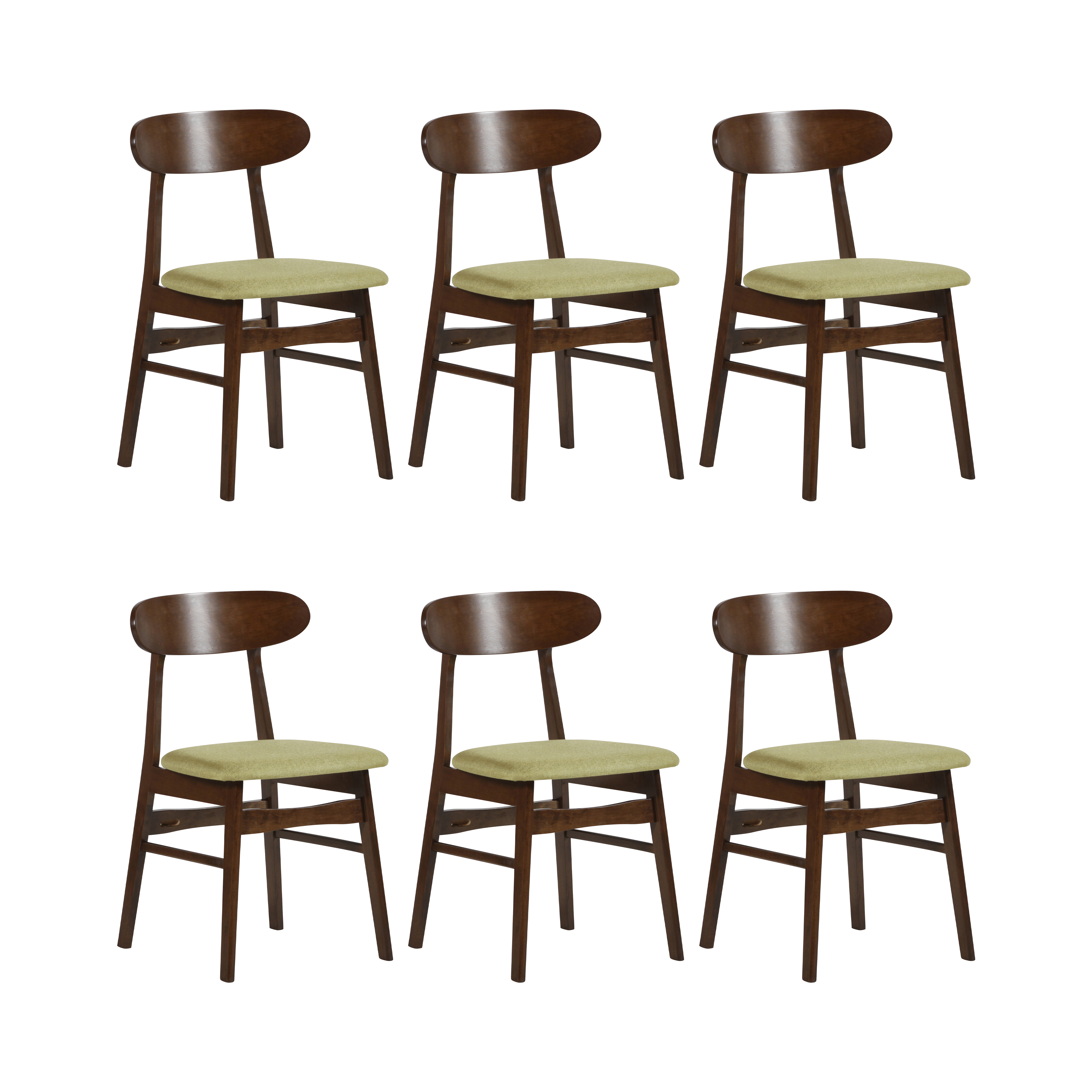 6 New Classic Furniture Morocco Brown Green Dining Chairs