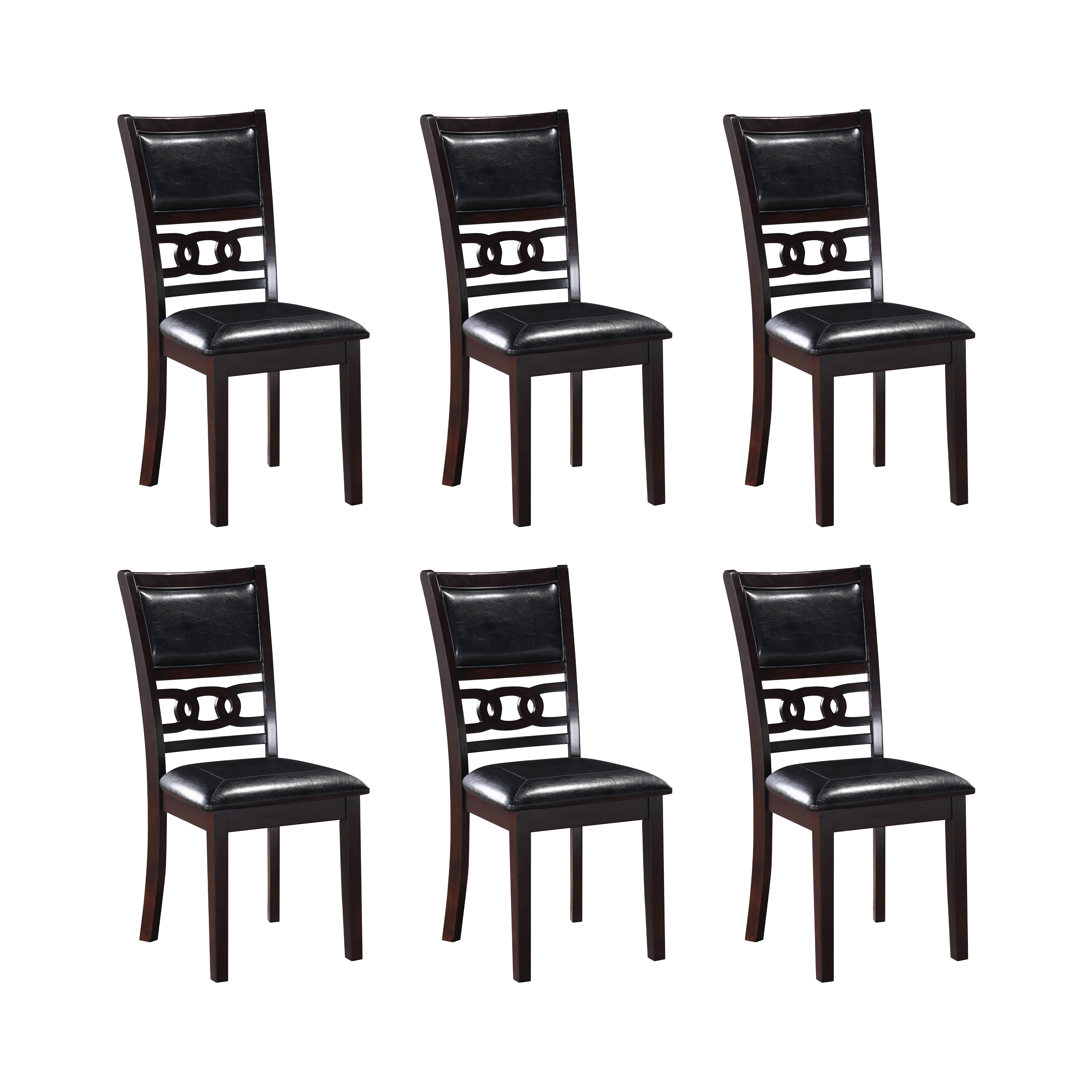 6 New Classic Furniture Gia Black Dining Chairs NCF-EC-S-40-1701-6CK2 6 New Classic Furniture Gia Black Dining Chairs NCF-EC-S-40-1701-6CK2
