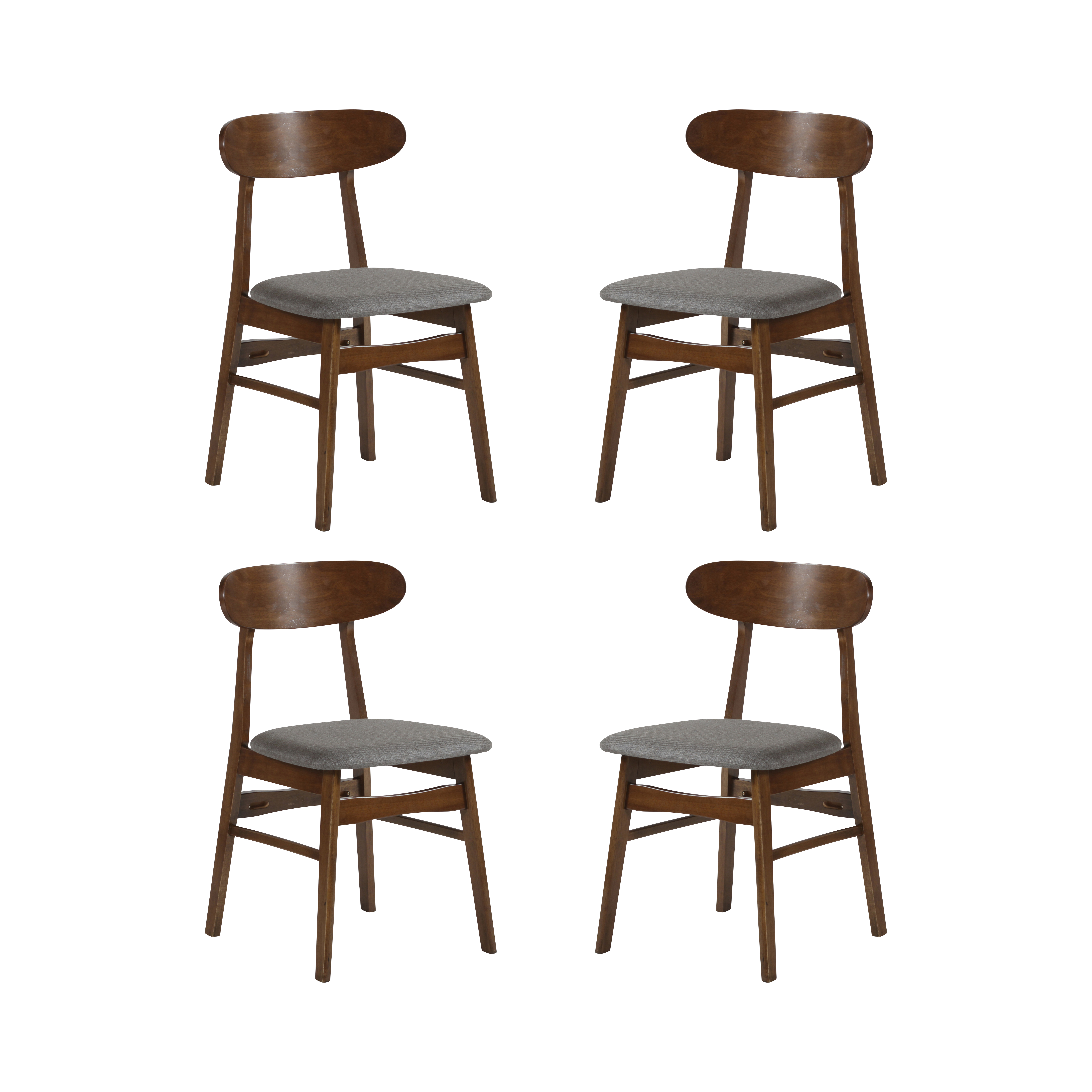 4 New Classic Furniture Morocco Brown Dark Gray Dining Chairs