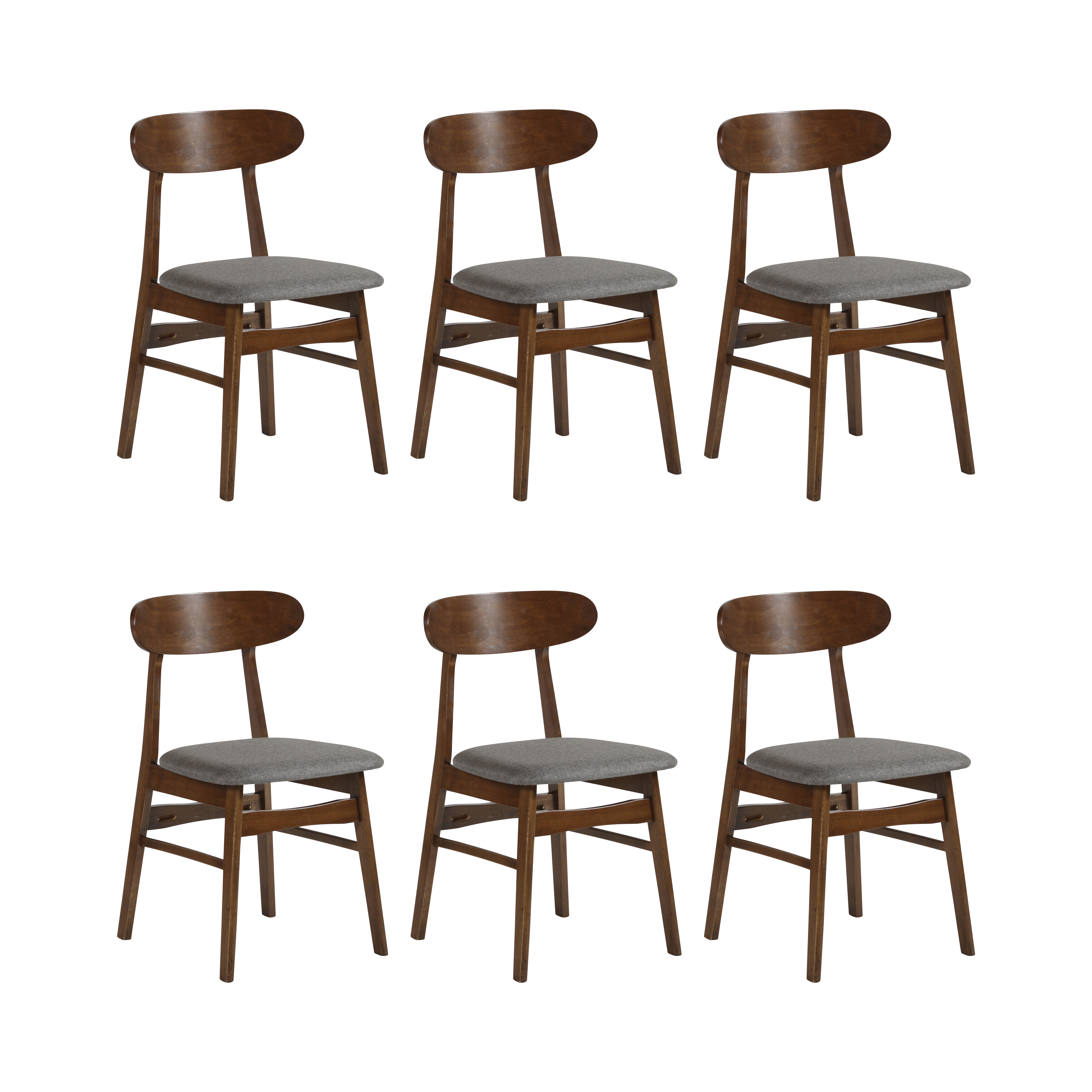 6 New Classic Furniture Morocco Brown Dark Gray Dining Chairs