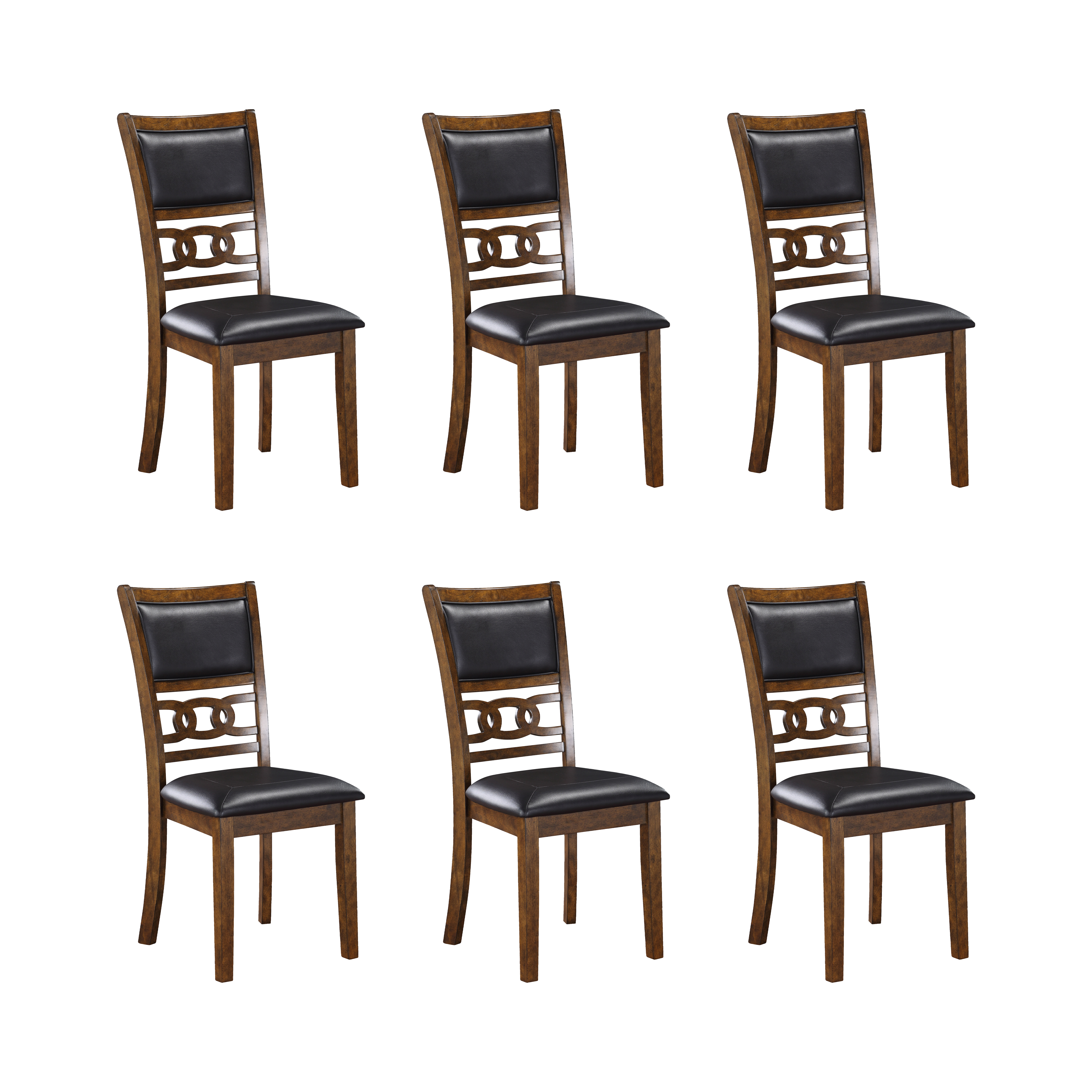 6 New Classic Furniture Gia Brown Dining Chairs NCF-EC-S-40-1701-6CB2