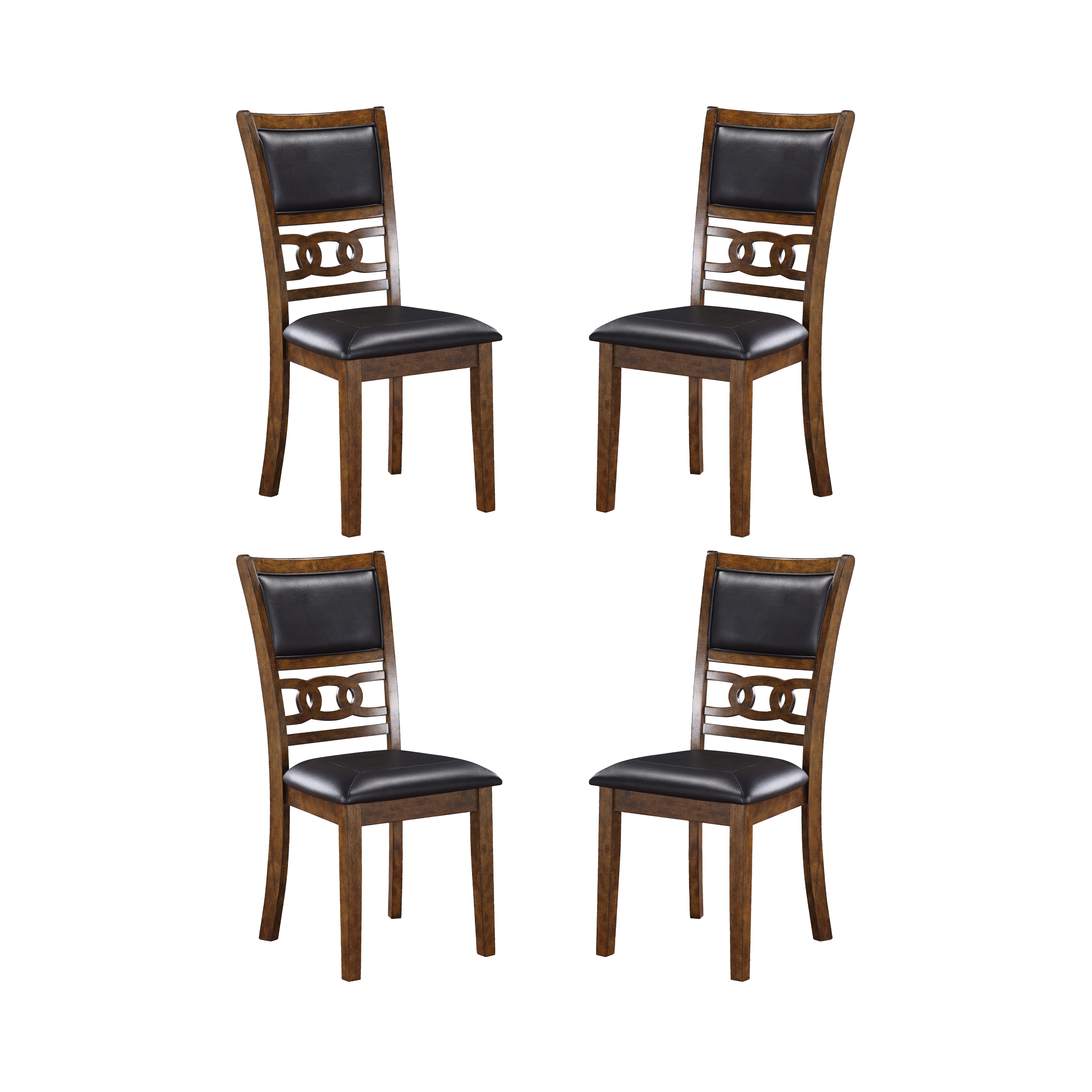 4 New Classic Furniture Gia Brown Dining Chairs NCF-EC-S-40-1701-4CB2