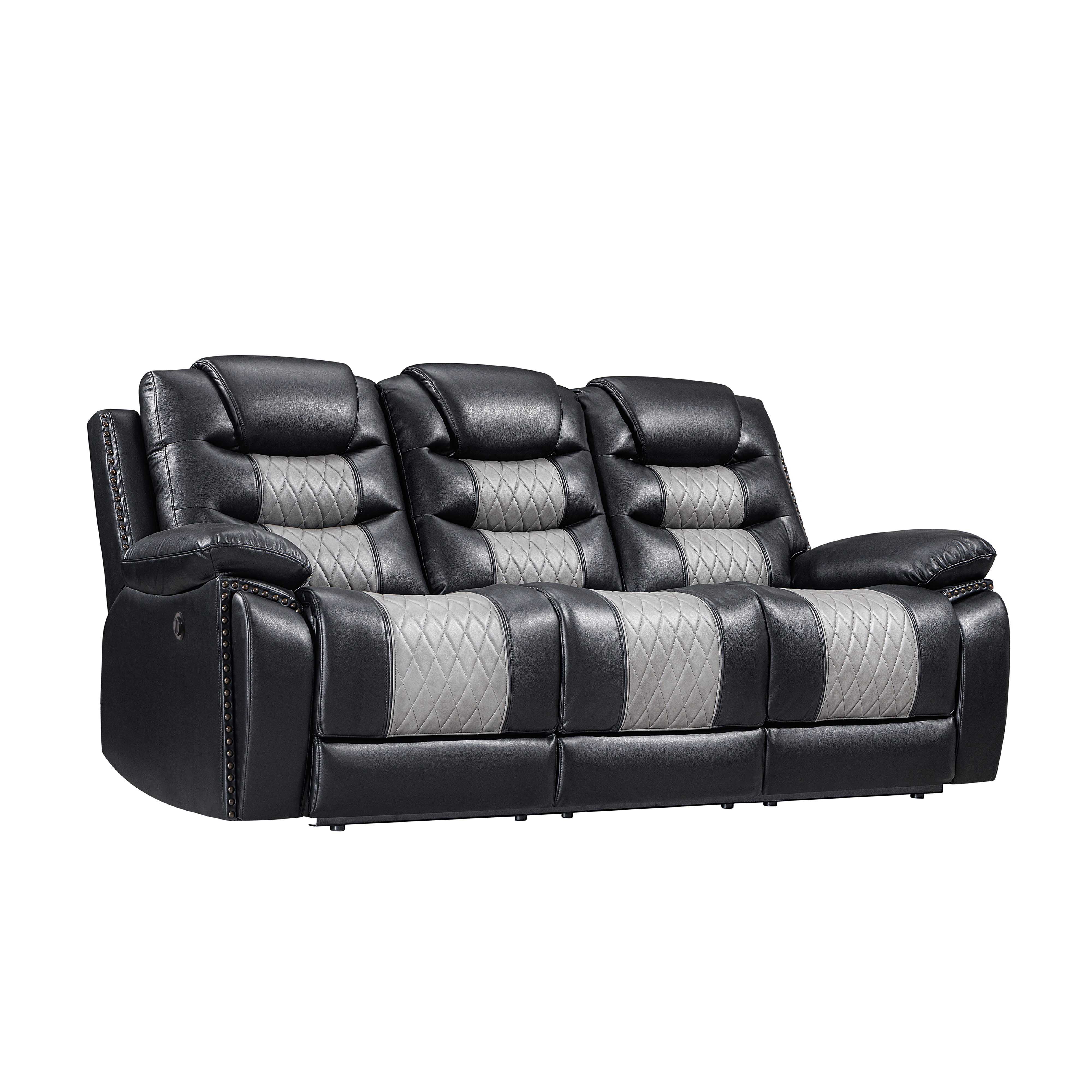 New Classic Furniture Nikko Black Gray Power Sofa