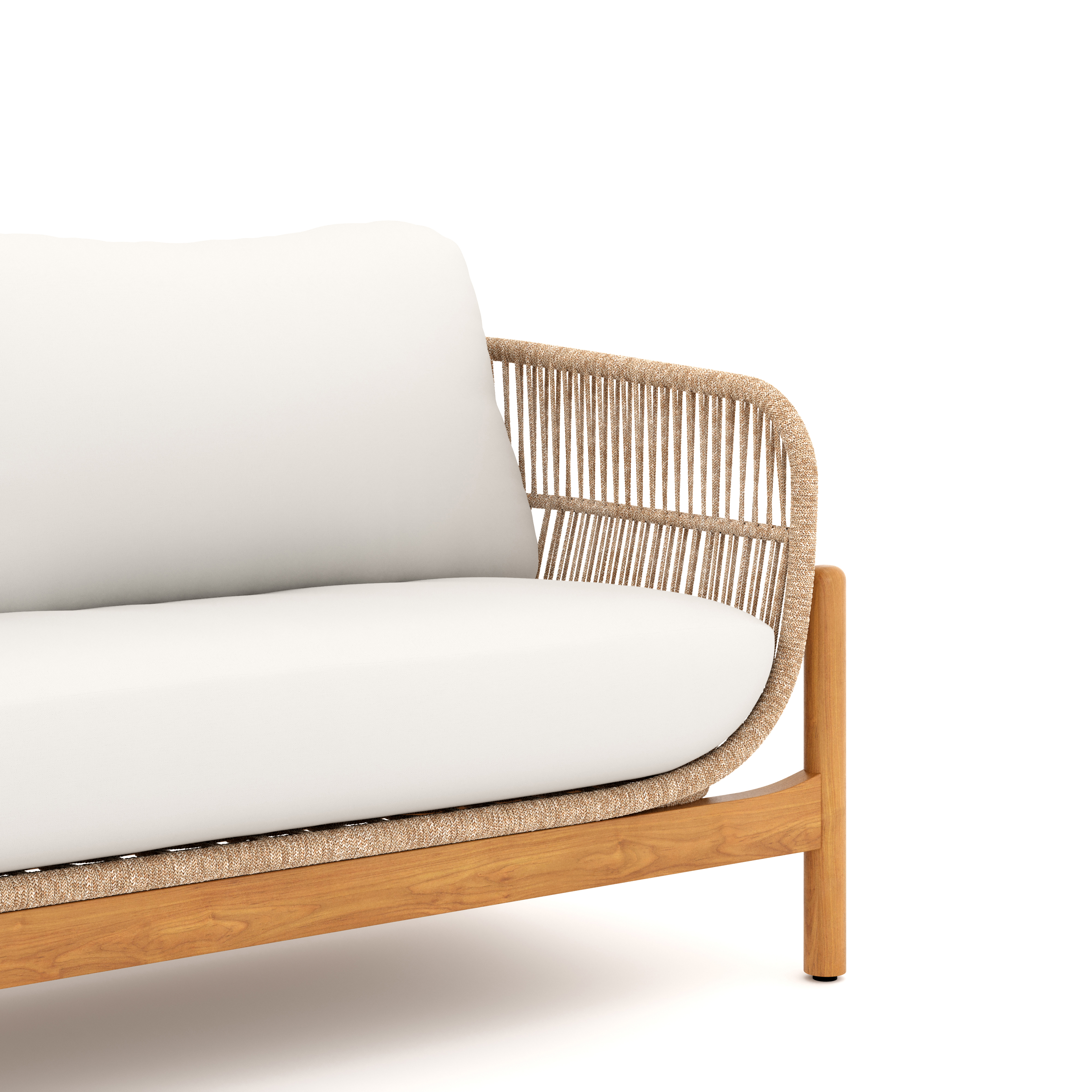 New Classic Furniture Solstice Beige Outdoor Rope Loveseat