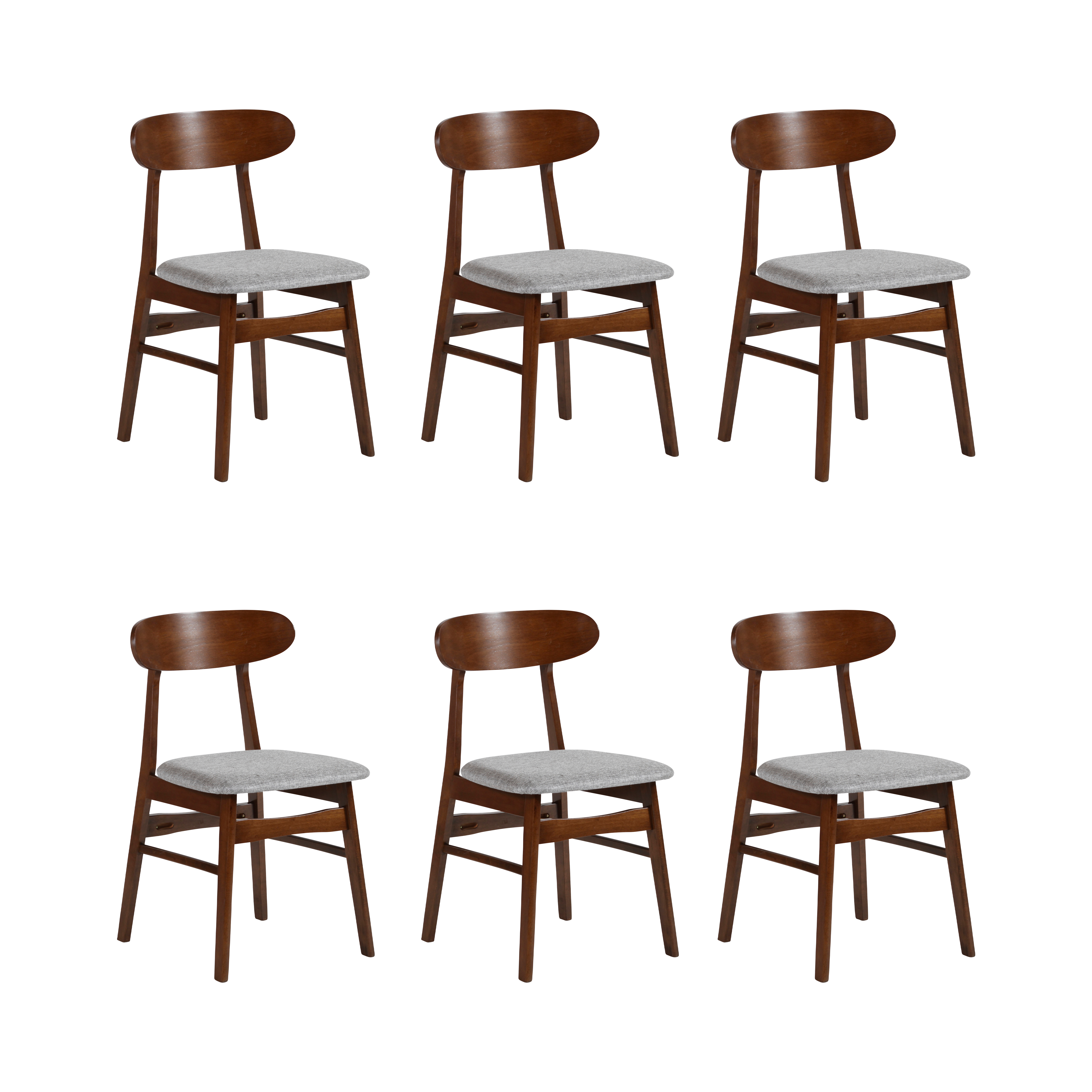 6 New Classic Furniture Morocco Brown Light Gray Dining Chairs