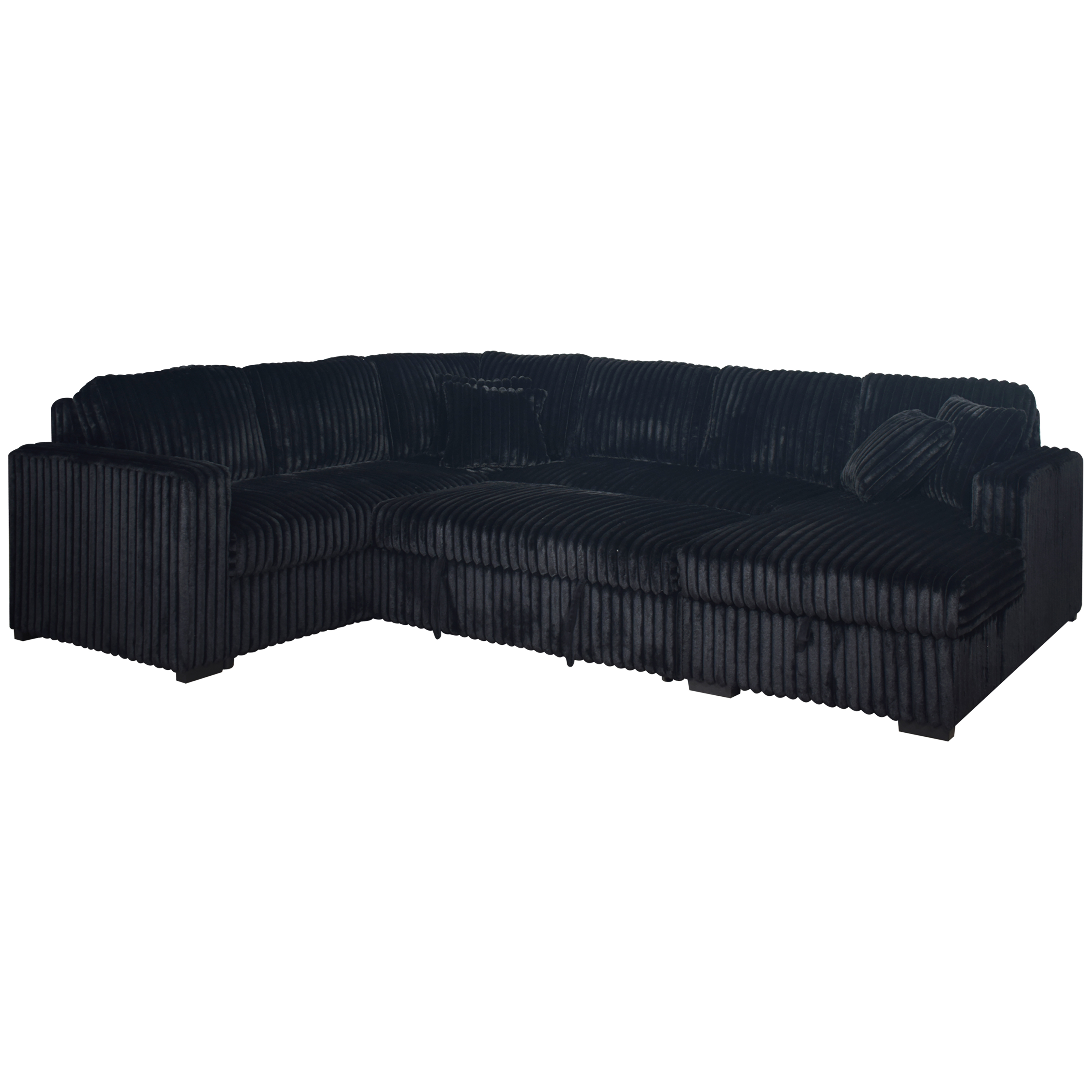 New Classic Furniture Bliss Black Sleeper Sectional NCF-23-U1899-3NP