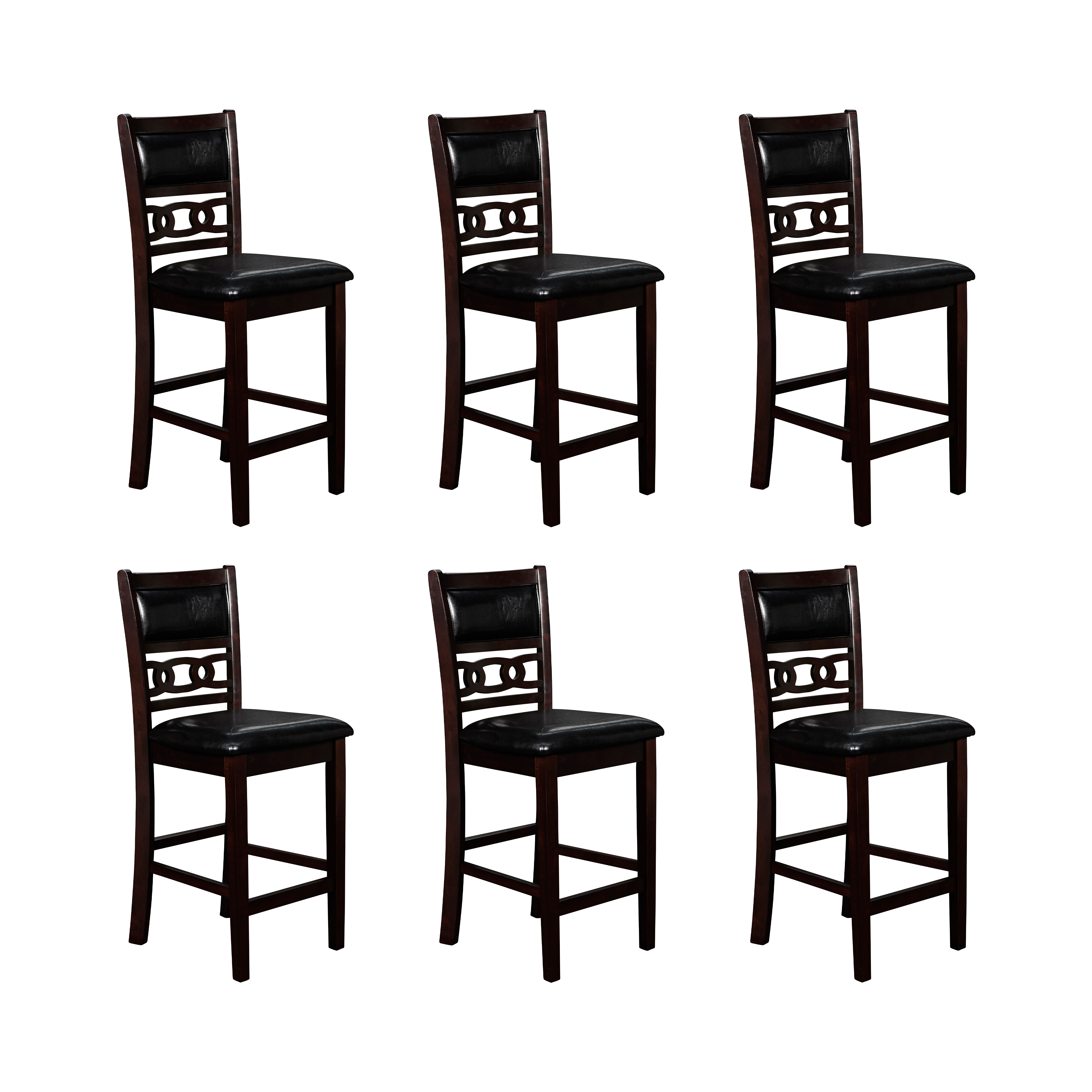 6 New Classic Furniture Gia Black Counter Chairs NCF-EC-S-45-1701-6CK2 6 New Classic Furniture Gia Black Counter Chairs NCF-EC-S-45-1701-6CK2