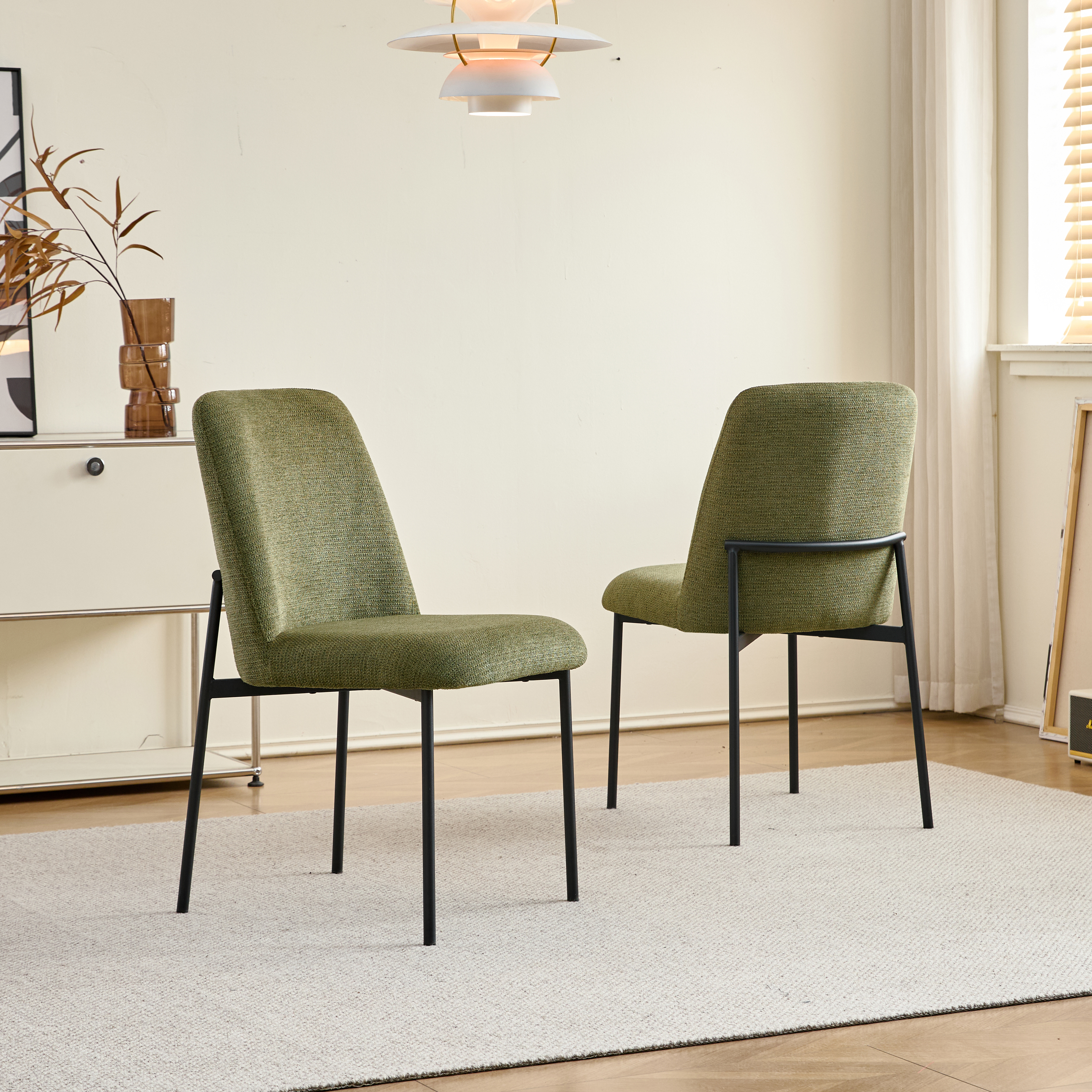 2 New Classic Furniture Erik Green Black Side Chairs NCF-STH4023-DC-GRN