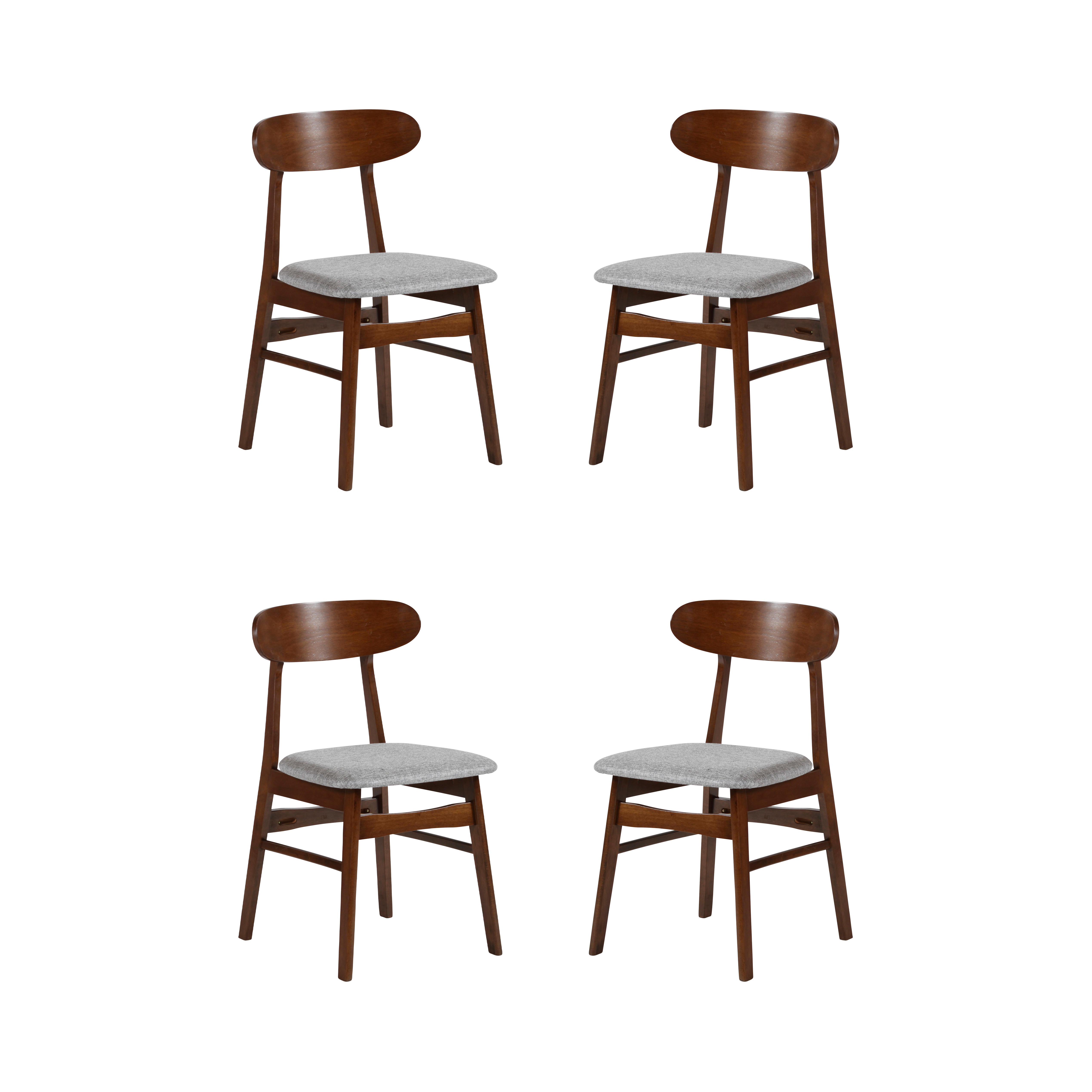 4 New Classic Furniture Morocco Brown Light Gray Dining Chairs